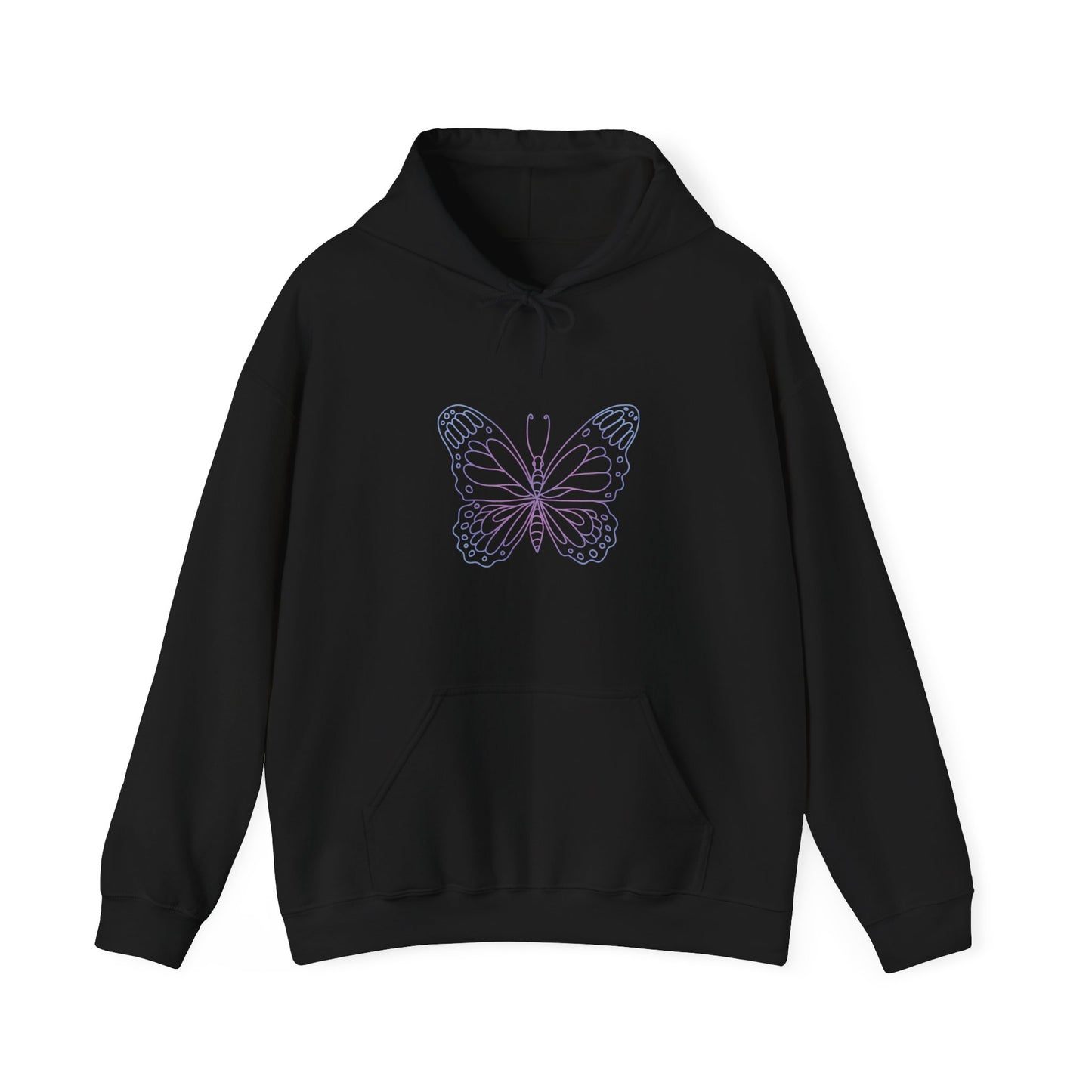 Colorful Butterfly Hooded Sweatshirt