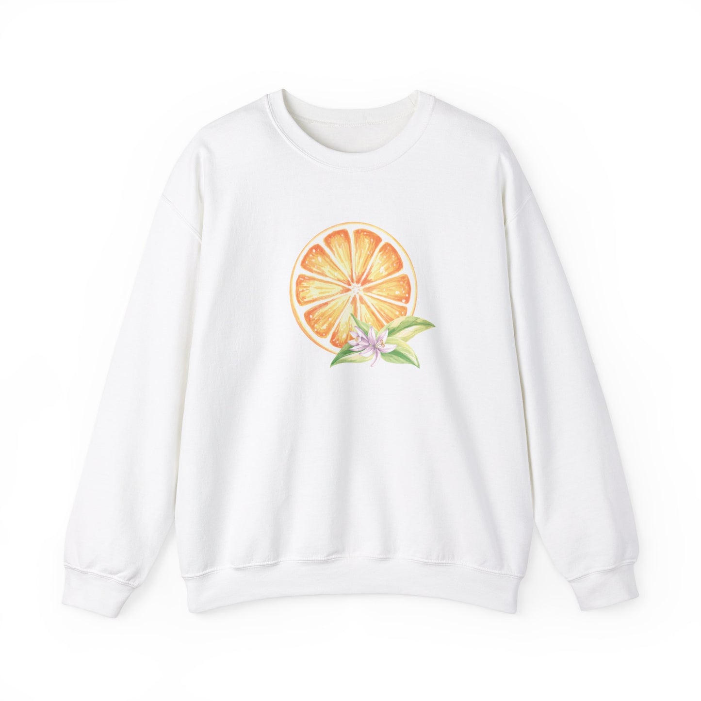Orange and Flower Sweatshirt