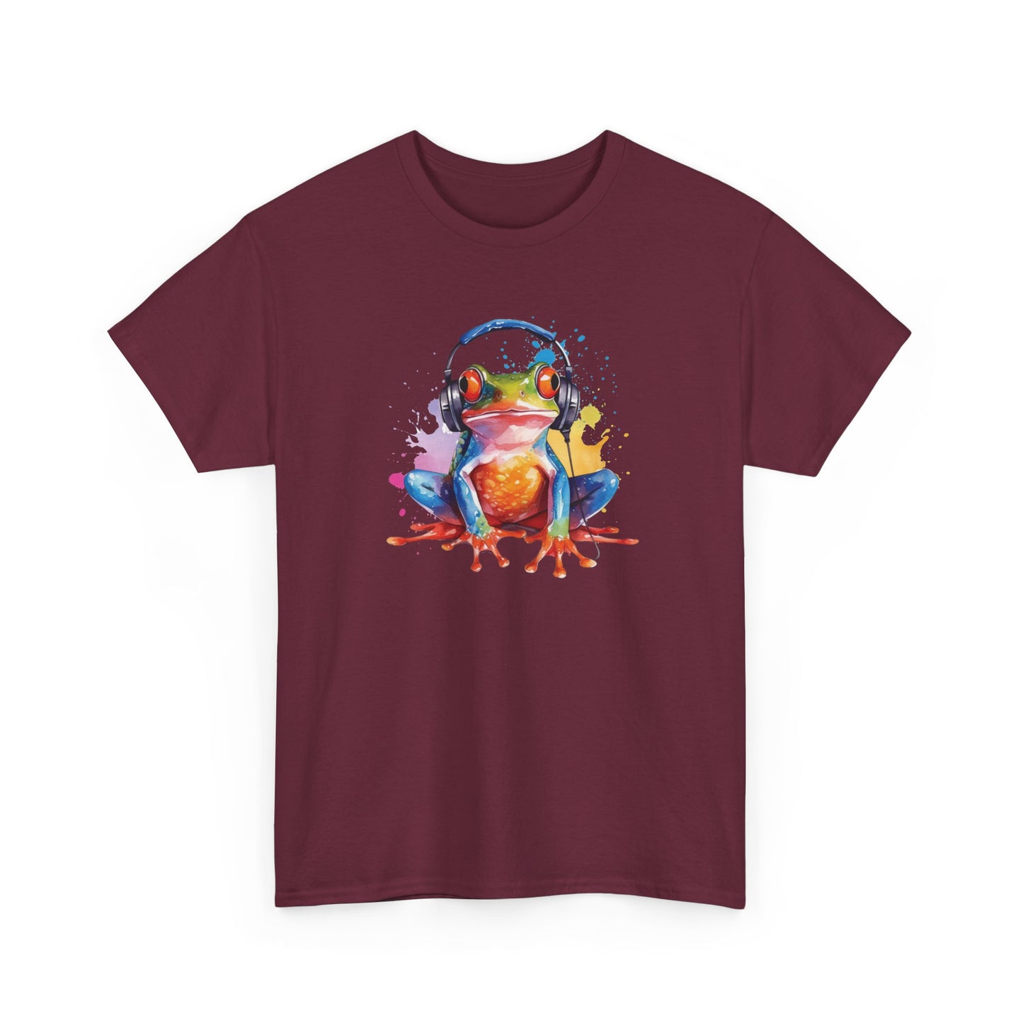 Frog with Headphones Short Sleeve Tee