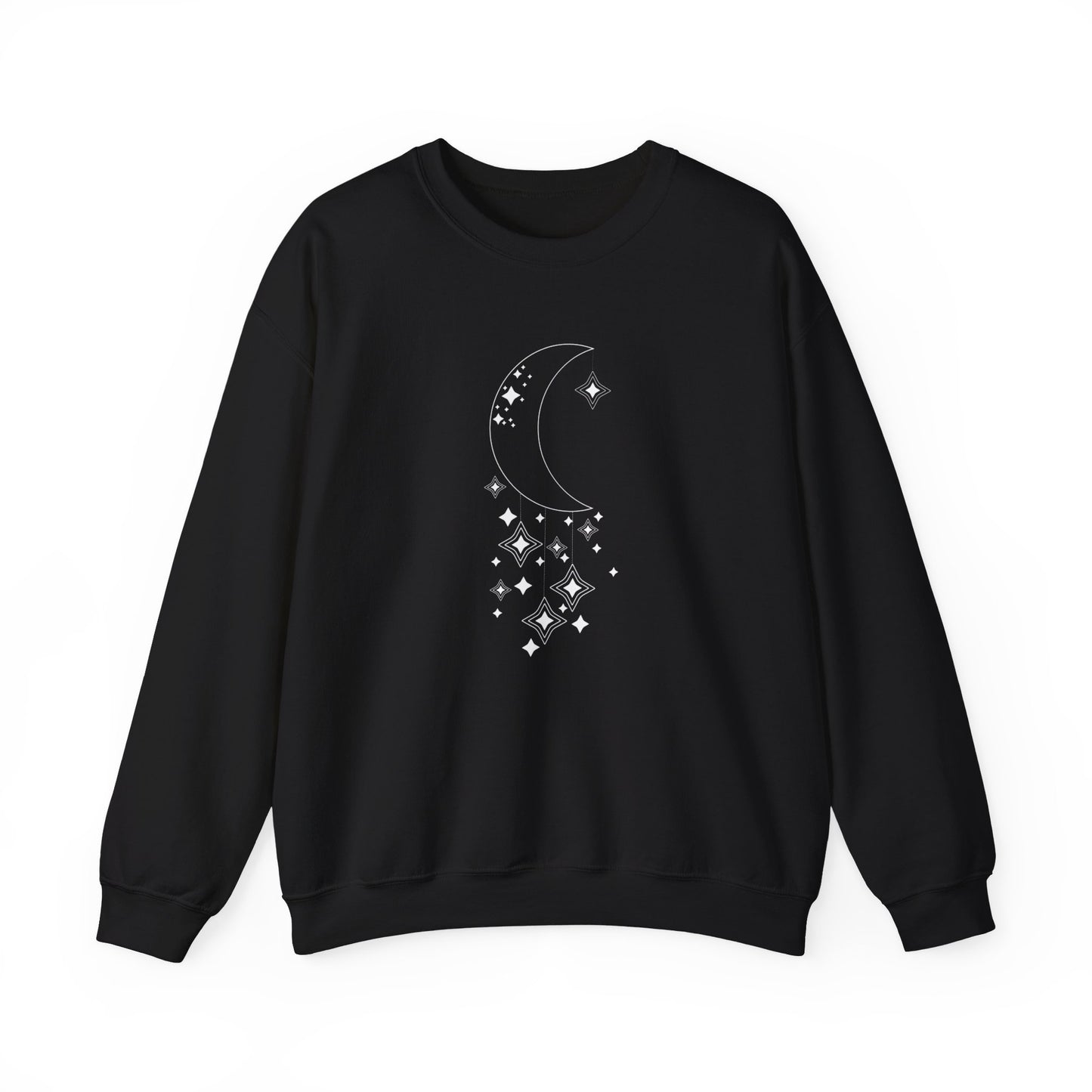 Moon and Hanging Stars Pattern Sweatshirt