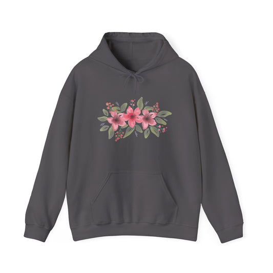 Pink Flowers Hooded Sweatshirt