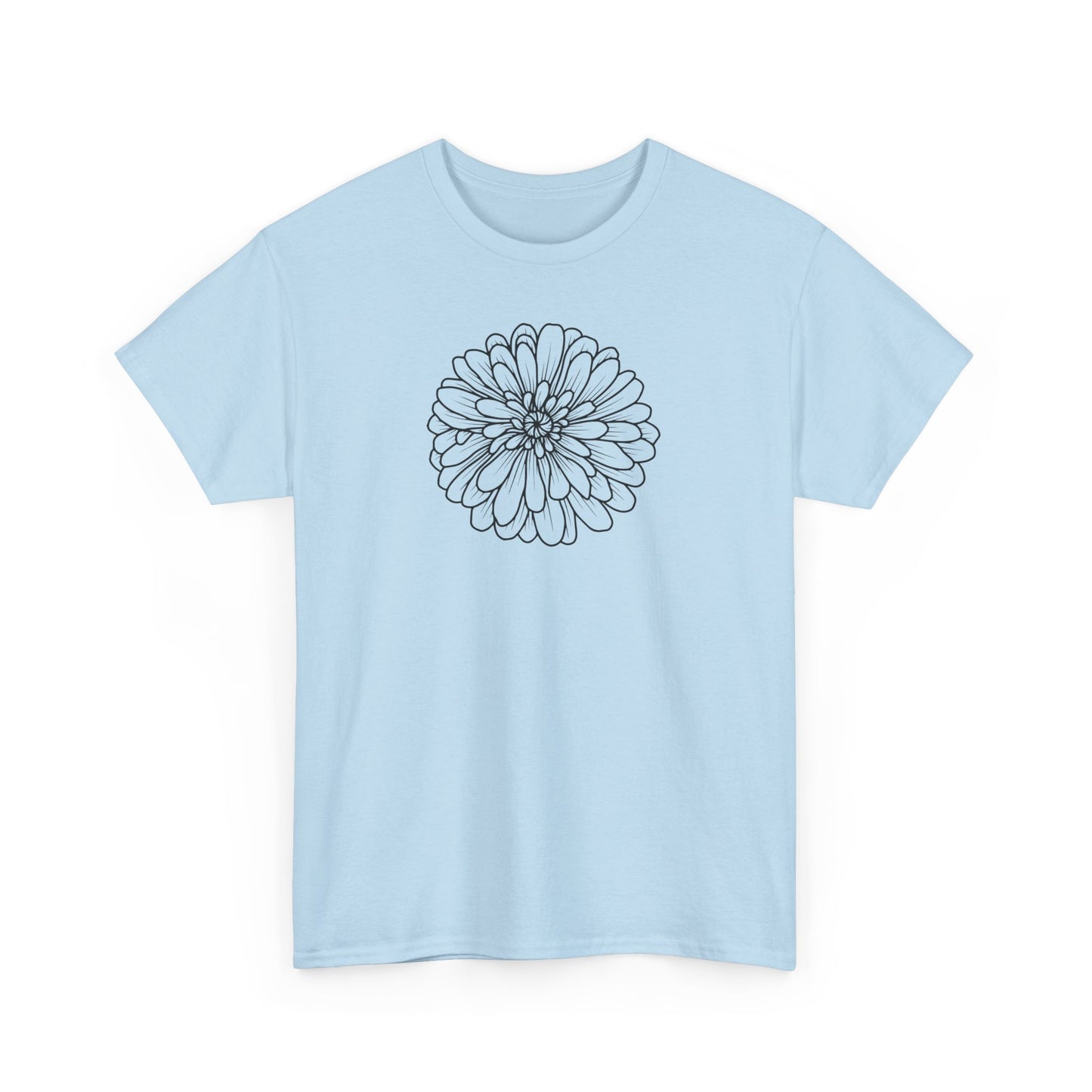 Flower Outline Short Sleeve Tee