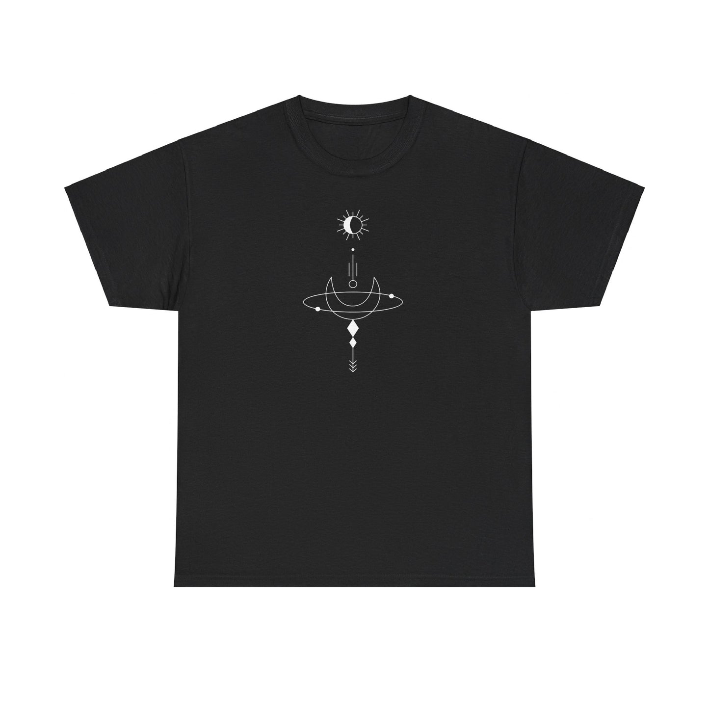 Linear Sun and Moon Short Sleeve Tee