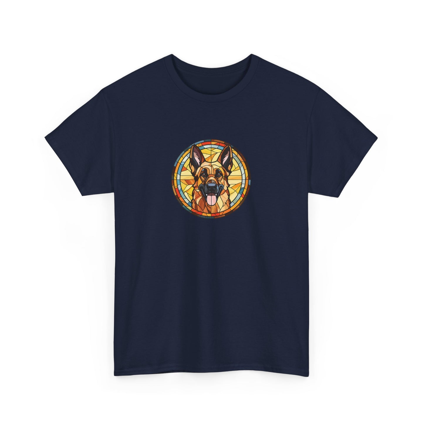 Stained Glass German Shepherd Short Sleeve Tee