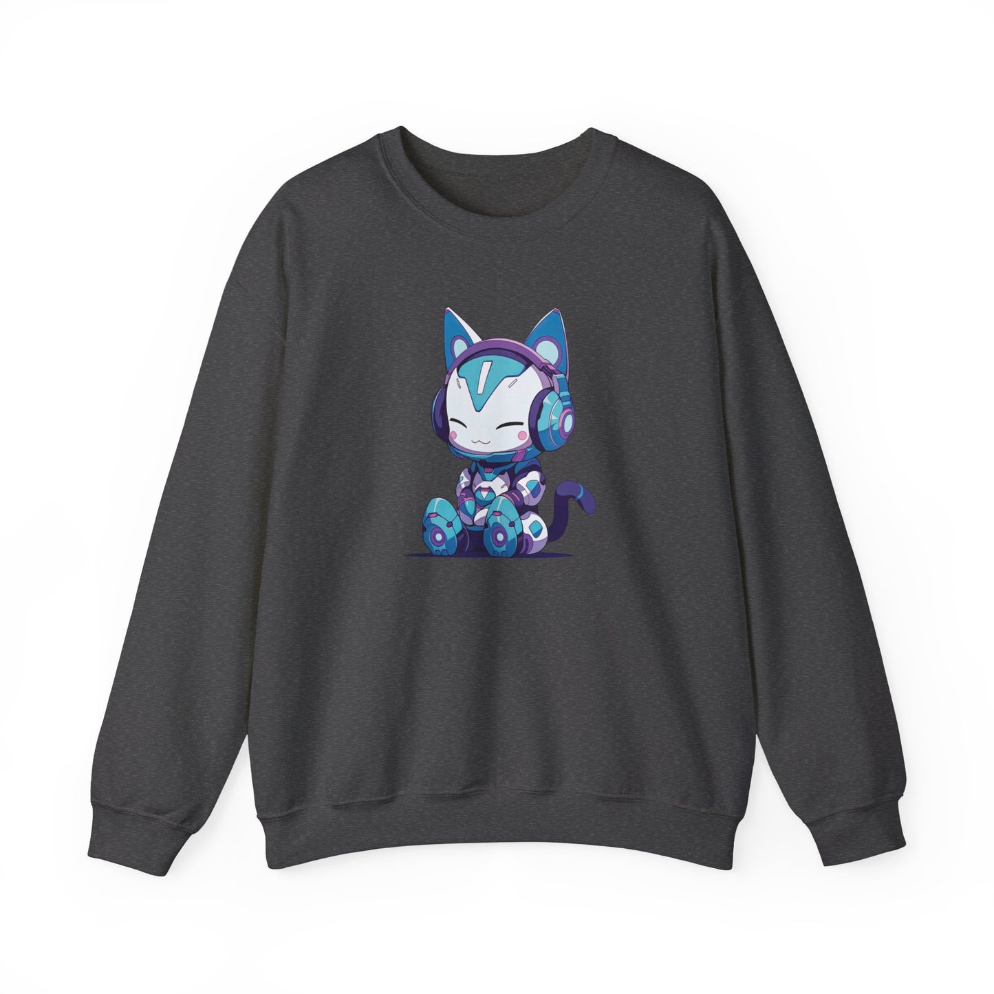 Futuristic Cat with Headphones Sweatshirt
