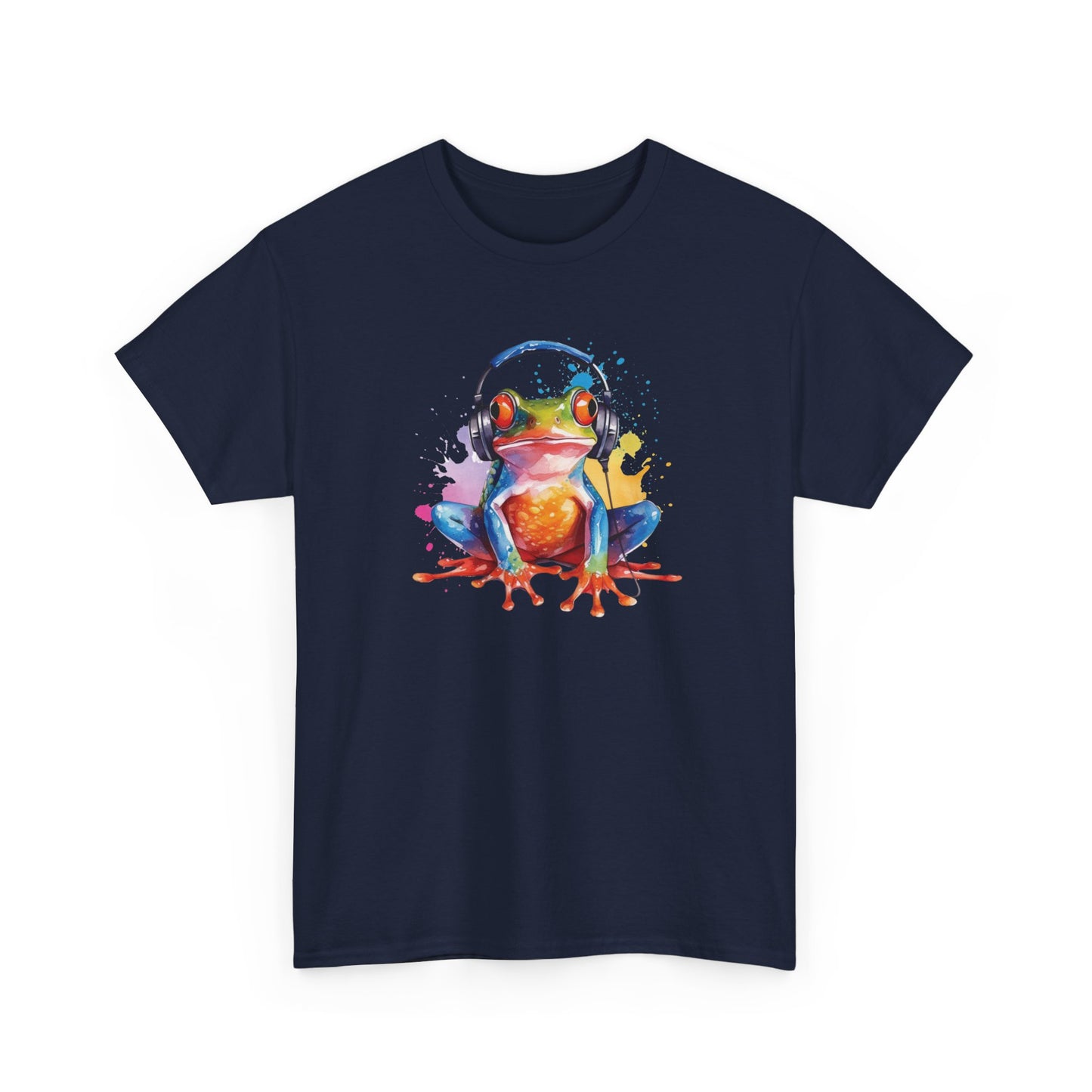 Frog with Headphones Short Sleeve Tee