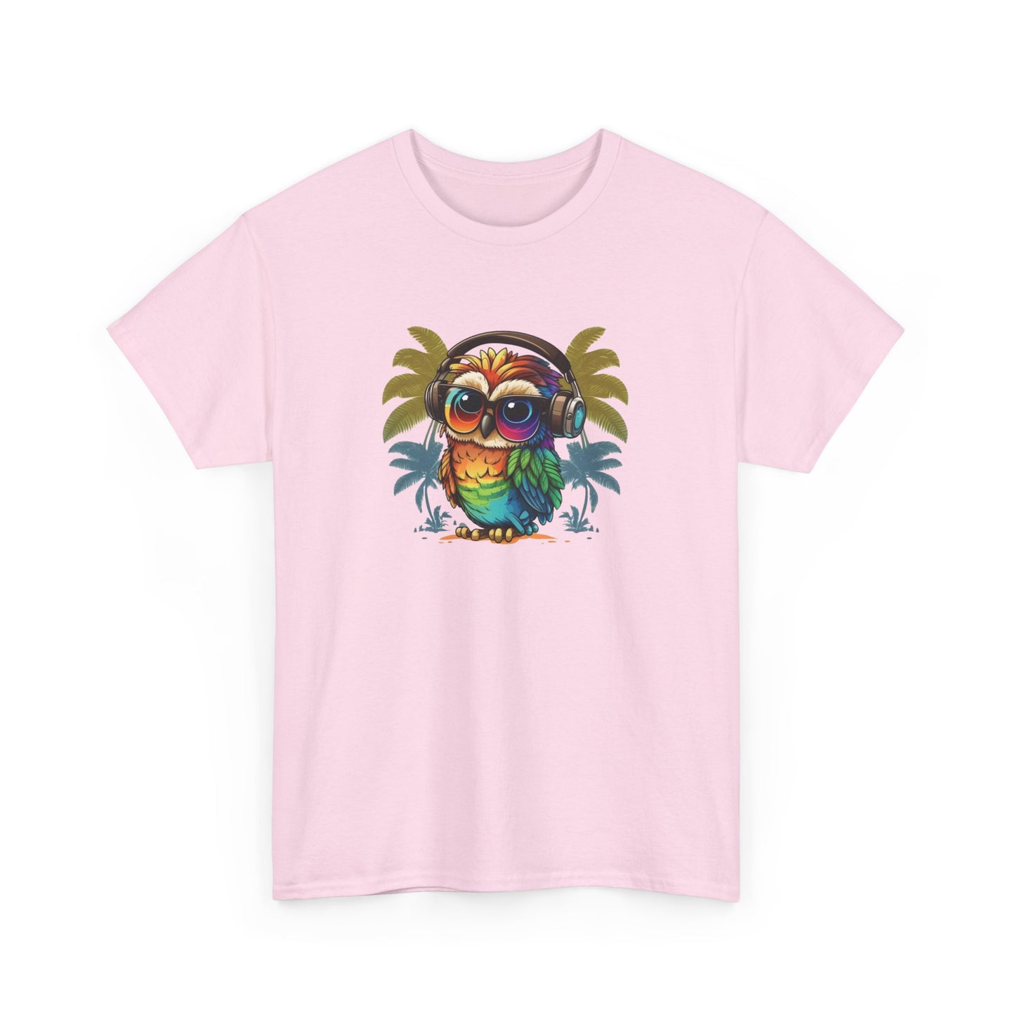 Owl with Headphones Short Sleeve Tee