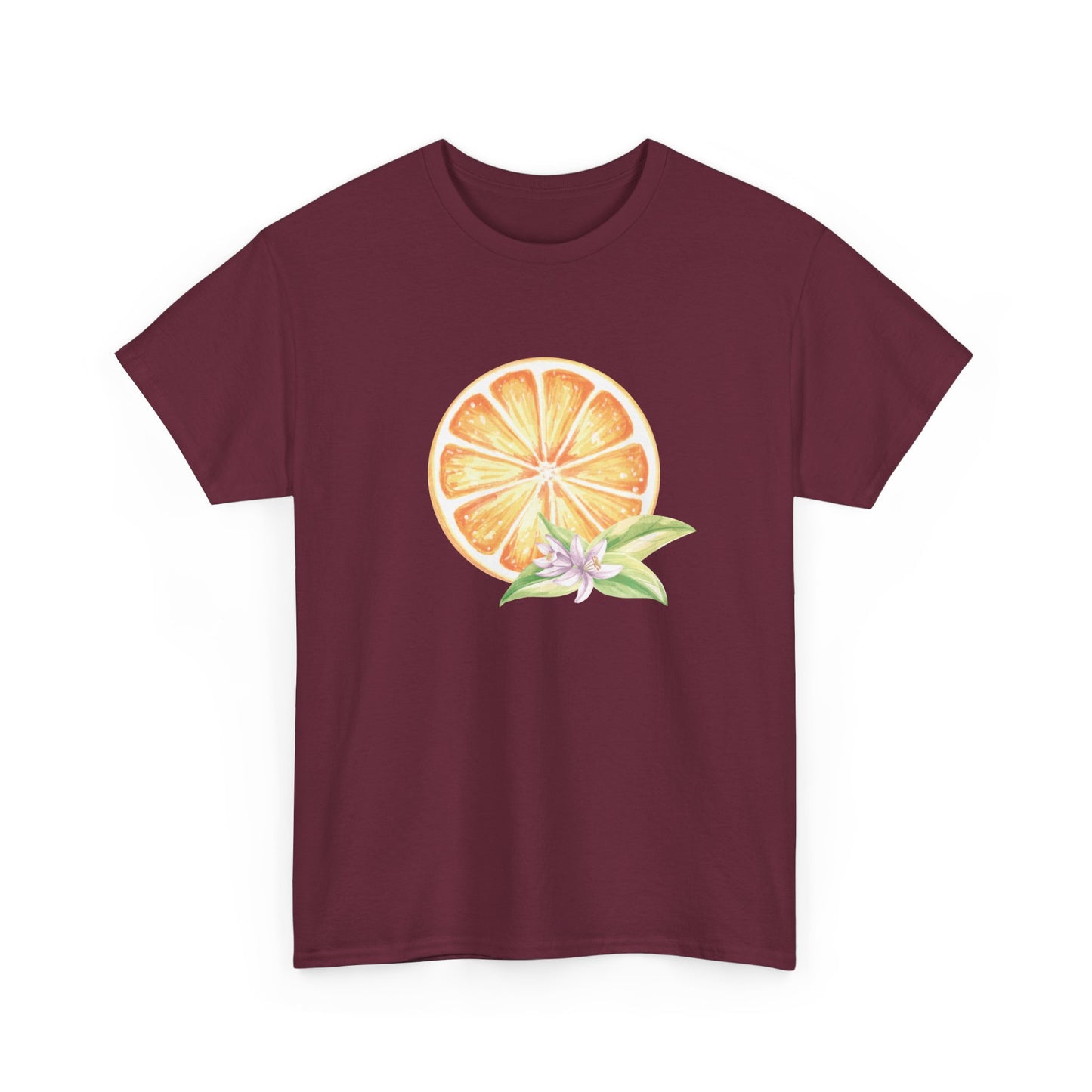 Orange and Leaf Short Sleeve Tee