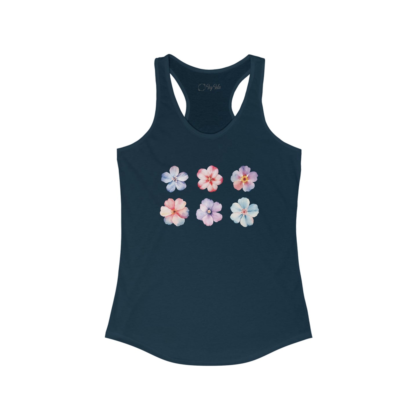 Watercolor Flower Set Racerback Tank