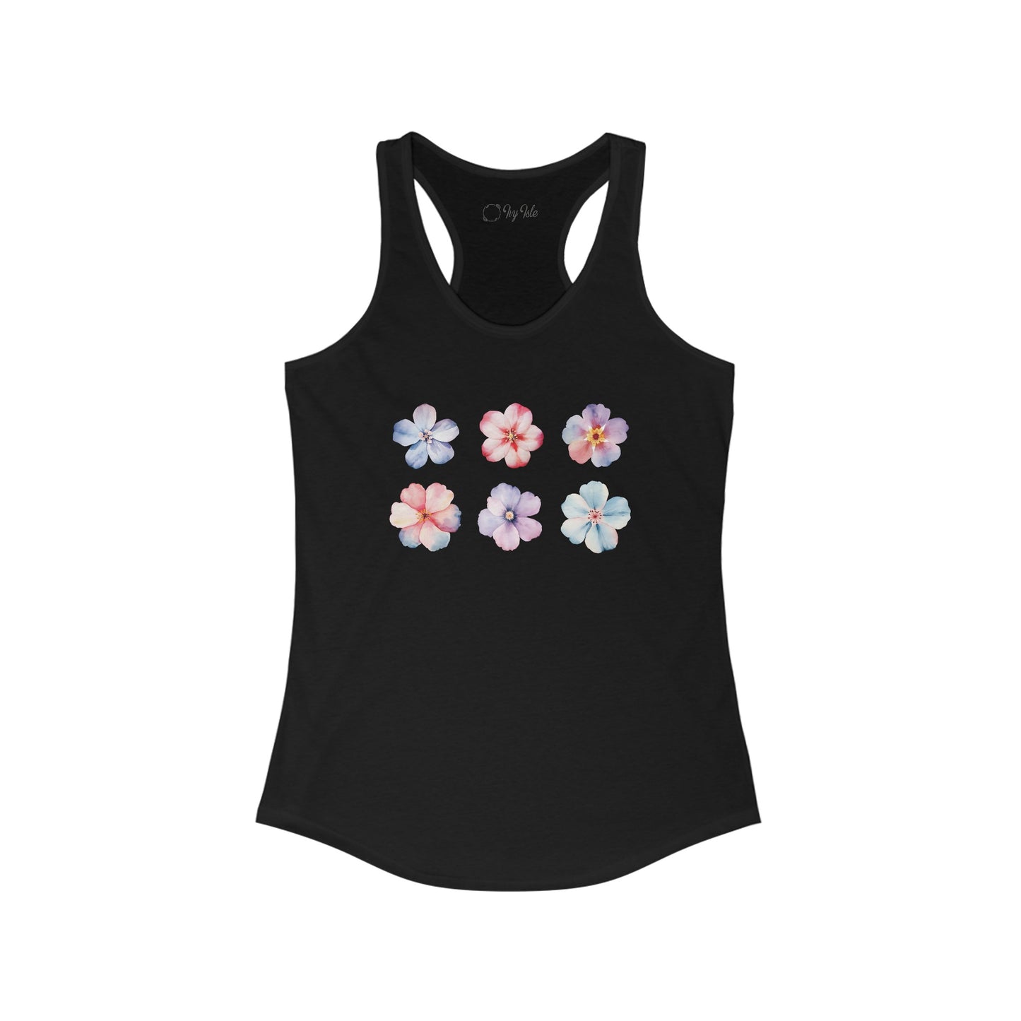 Watercolor Flower Set Racerback Tank