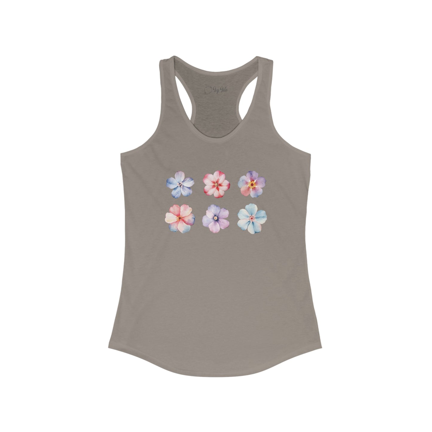 Watercolor Flower Set Racerback Tank