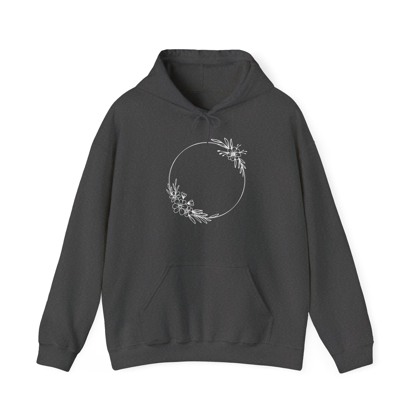 Double Floral Circle Hooded Sweatshirt