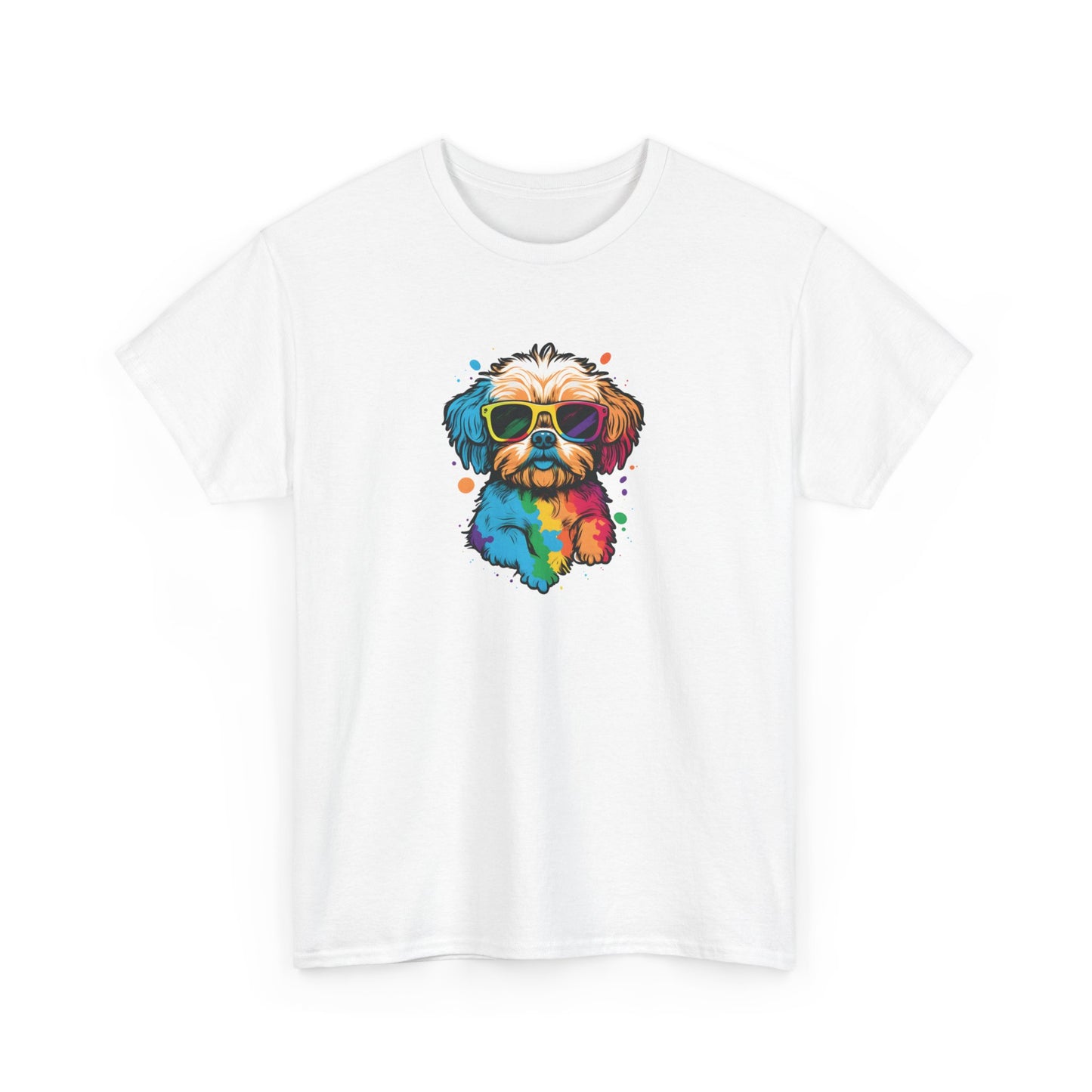 Dog with Sunglasses Short Sleeve Tee 003