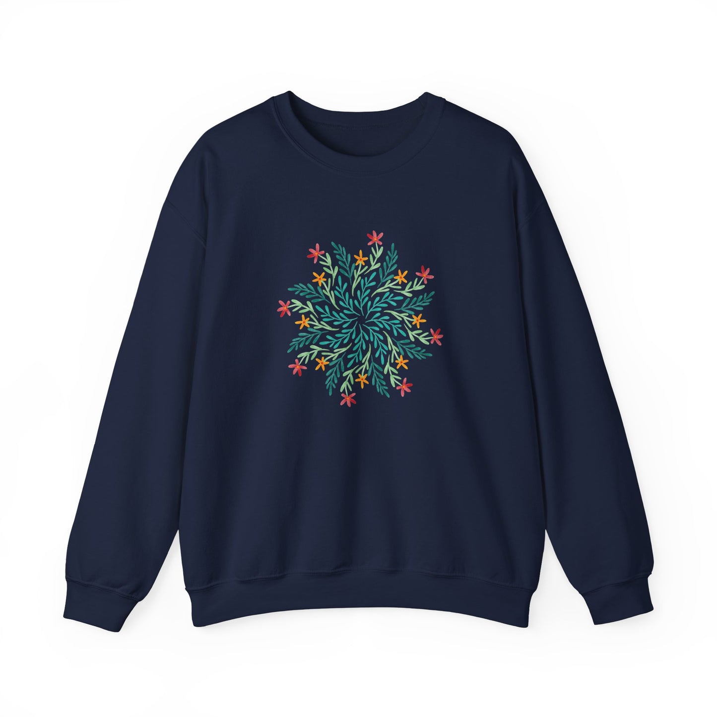 Leaf and Flowers Mandala Sweatshirt
