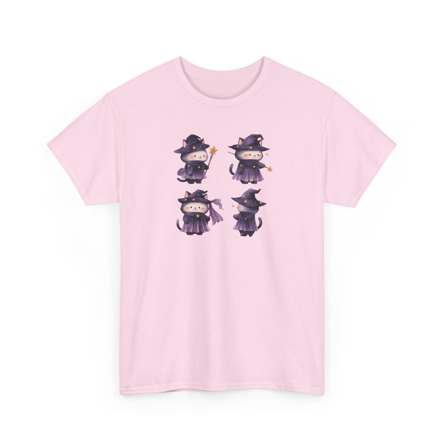 Cute Witch Cat Set Short Sleeve Tee