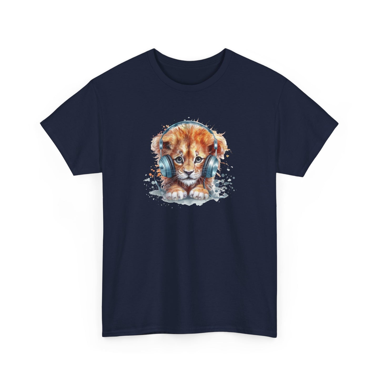 Lion with Headphones Short Sleeve Tee