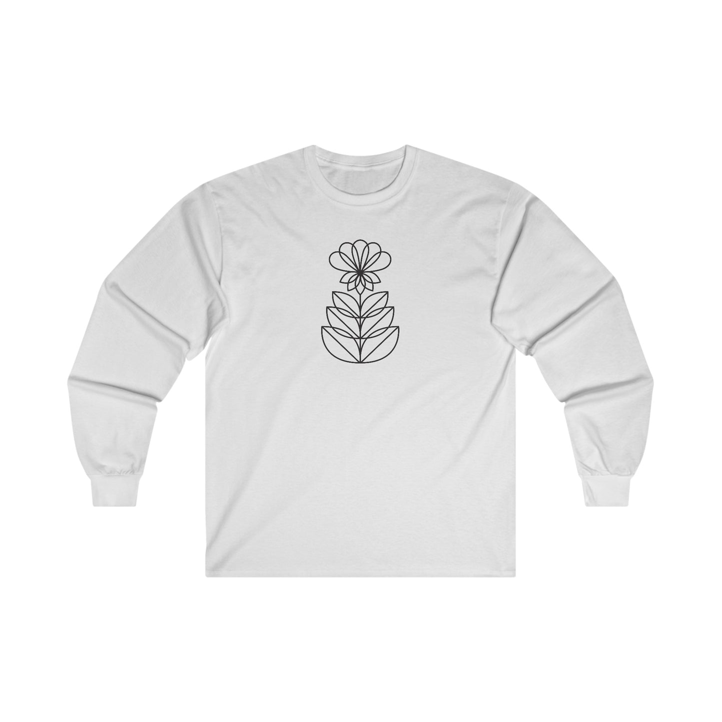 Abstract Flower Long Sleeve Tee