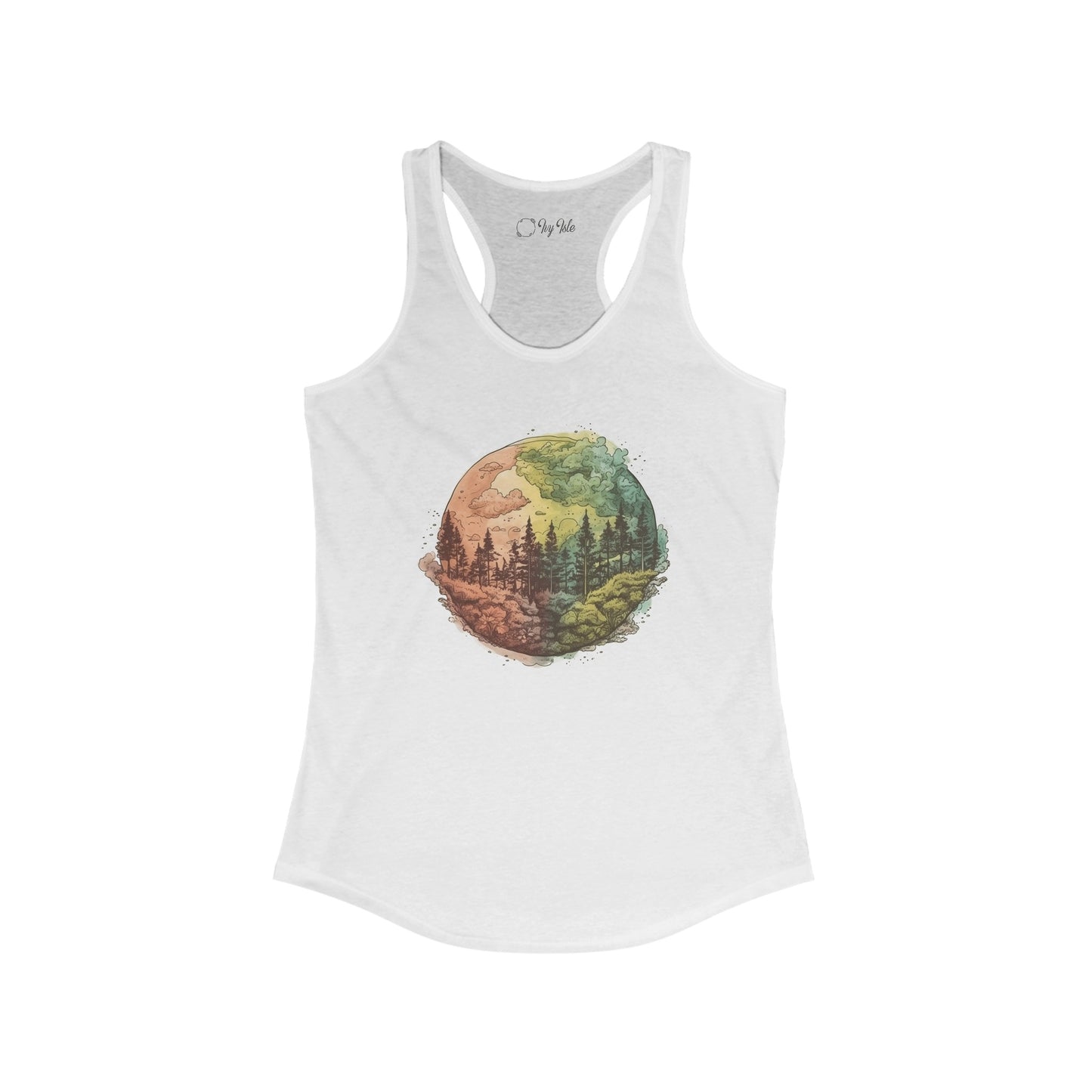 Watercolor Forest Racerback Tank