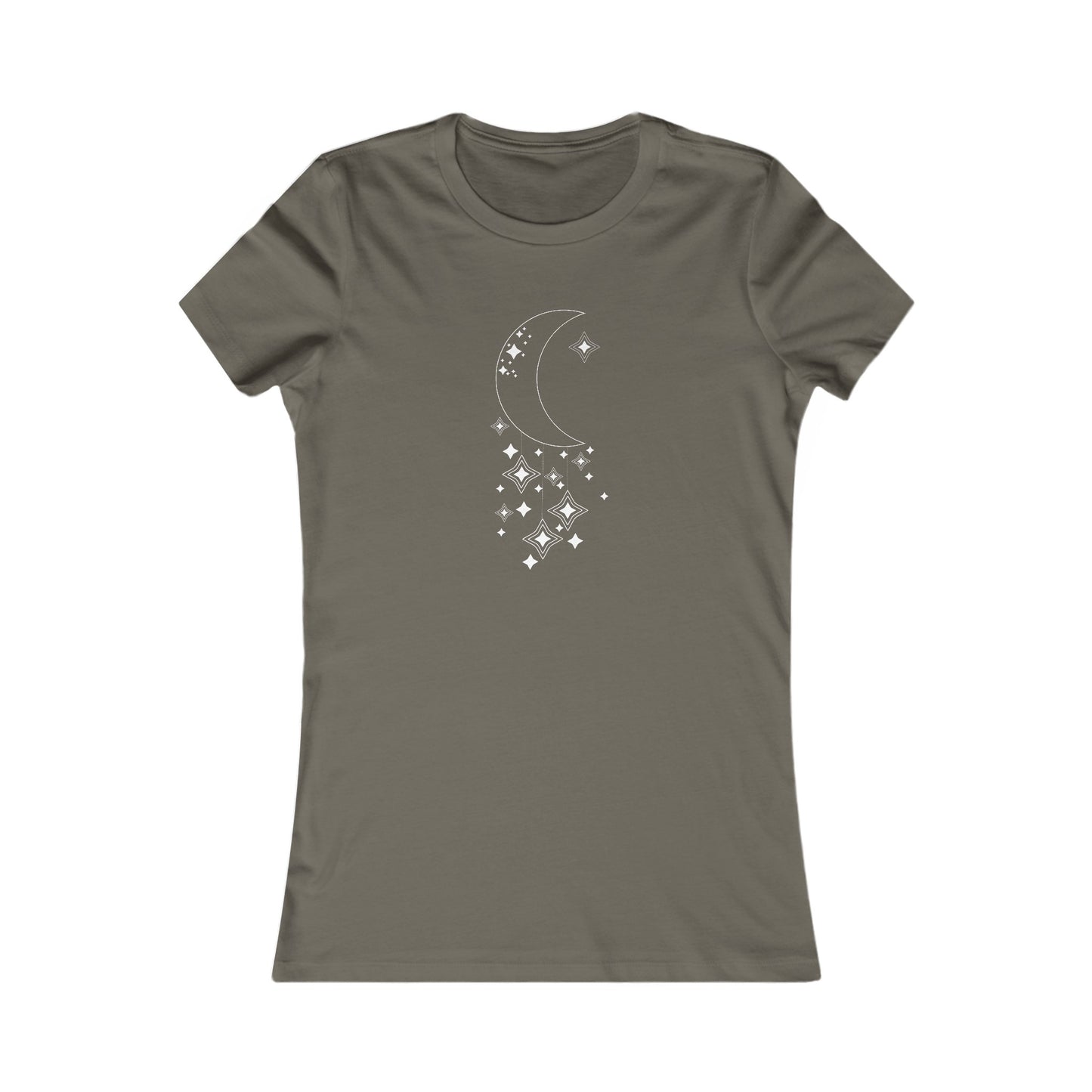 Moon and Hanging Stars Fitted Tee
