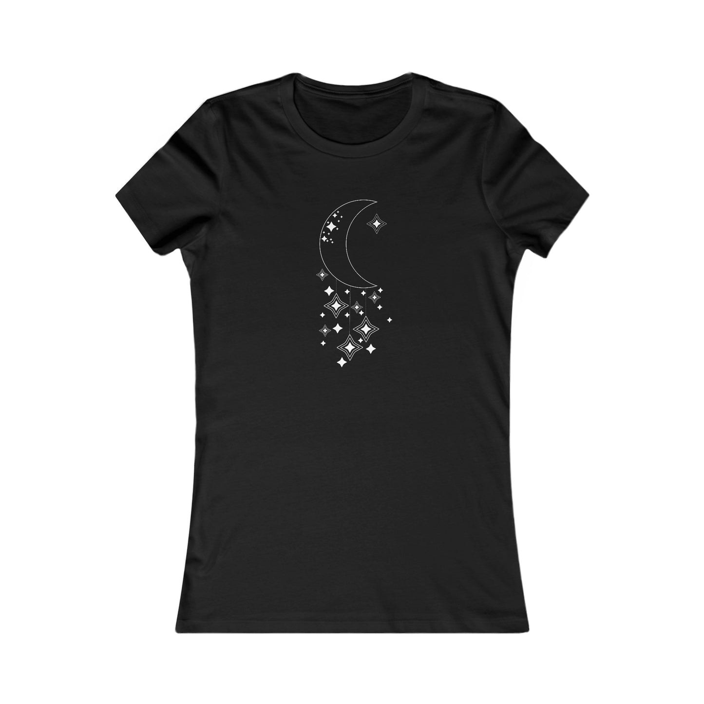 Moon and Hanging Stars Fitted Tee