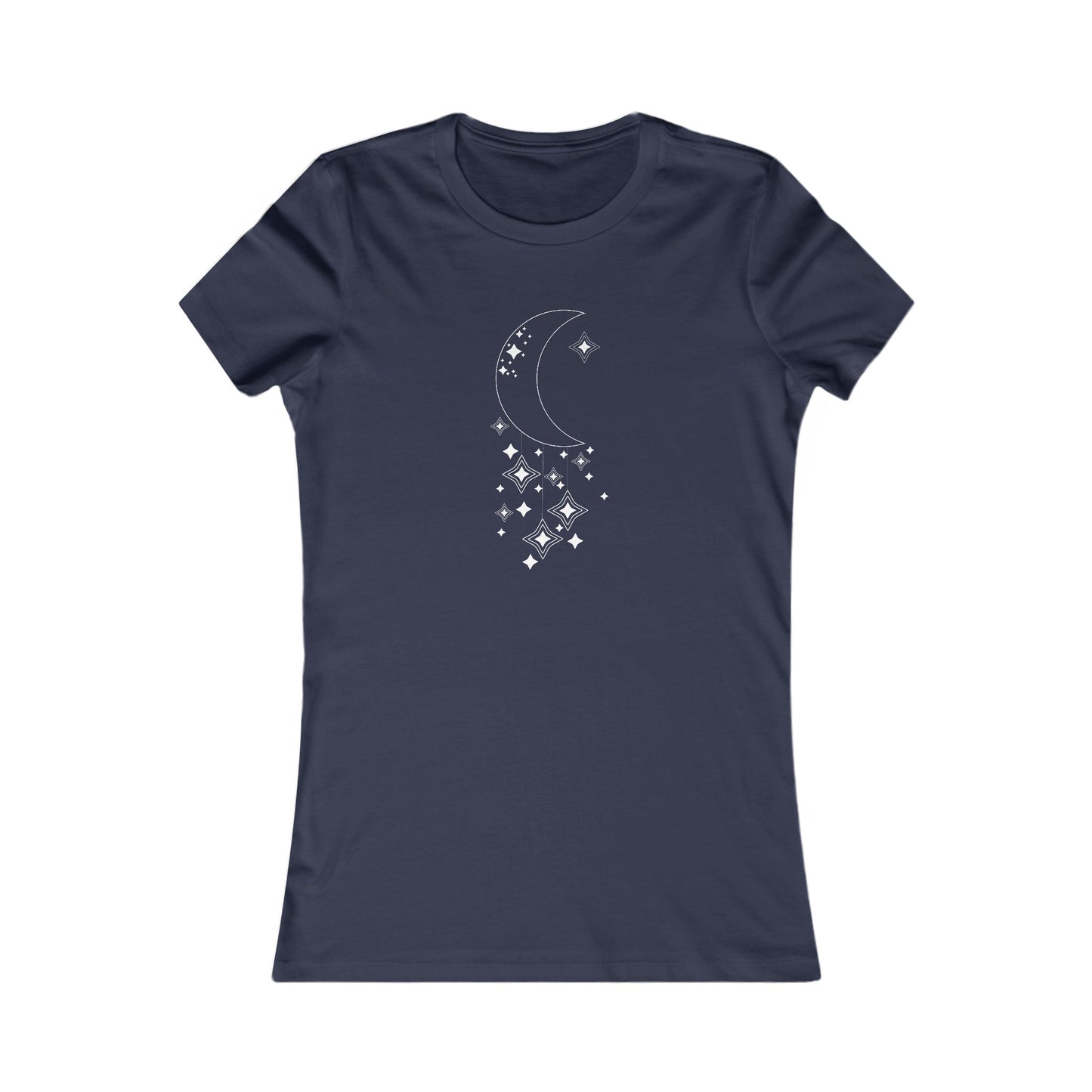 Moon and Hanging Stars Fitted Tee