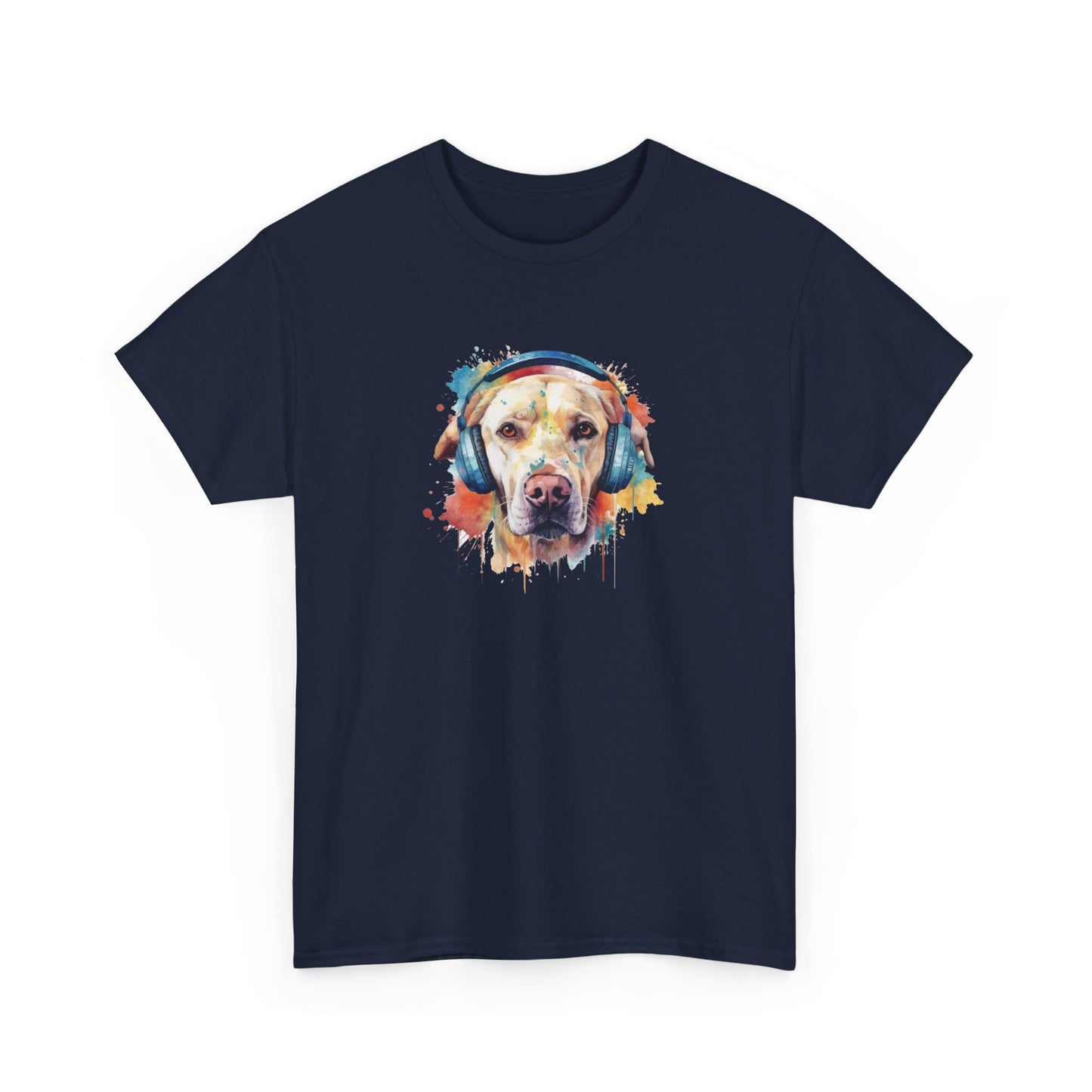 Labrador Retriever with Headphones Short Sleeve Tee