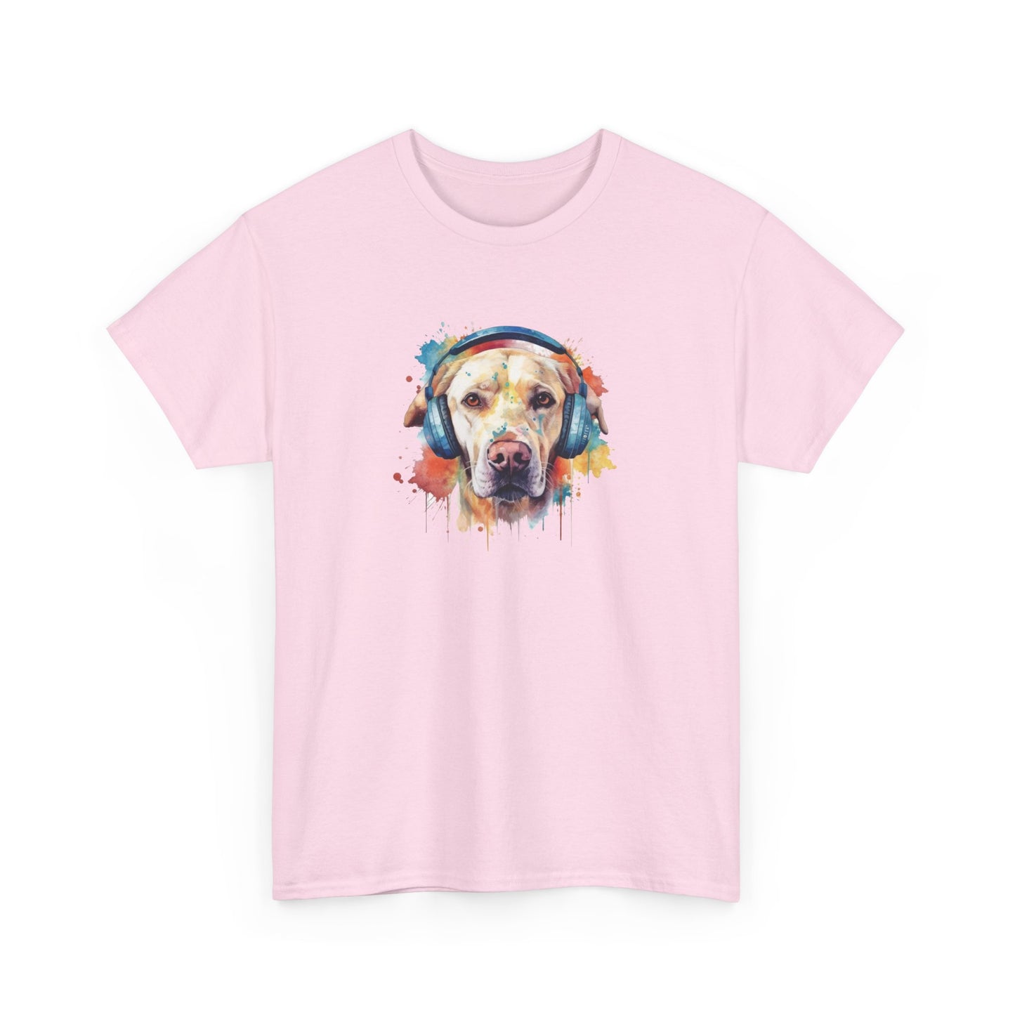 Labrador Retriever with Headphones Short Sleeve Tee
