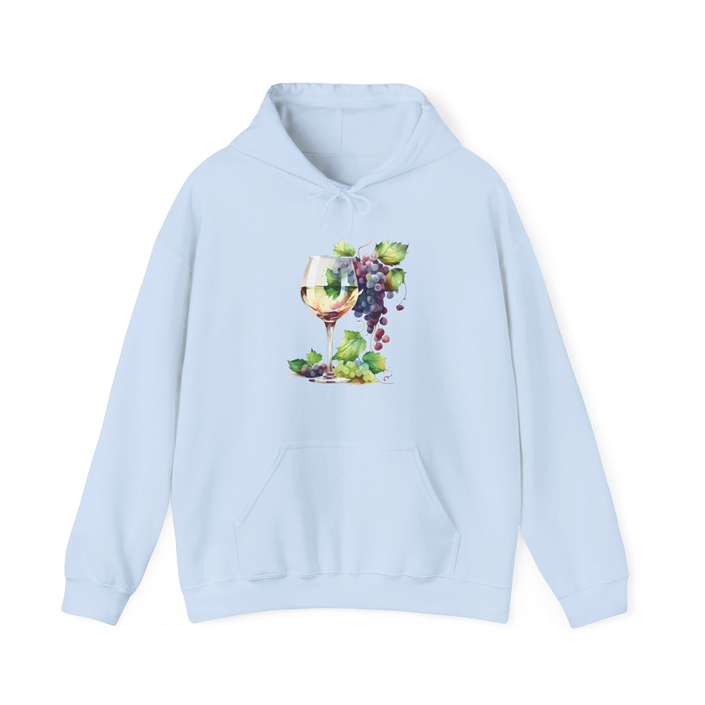 Watercolor White Wine Hooded Sweatshirt