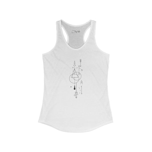Linear Abstract Racerback Tank