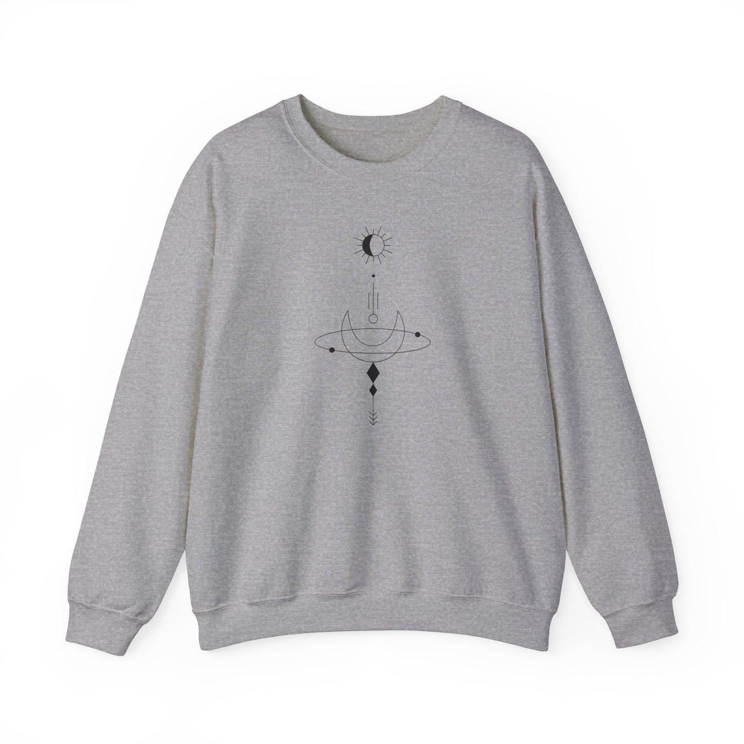 Linear Sun and Moon Sweatshirt