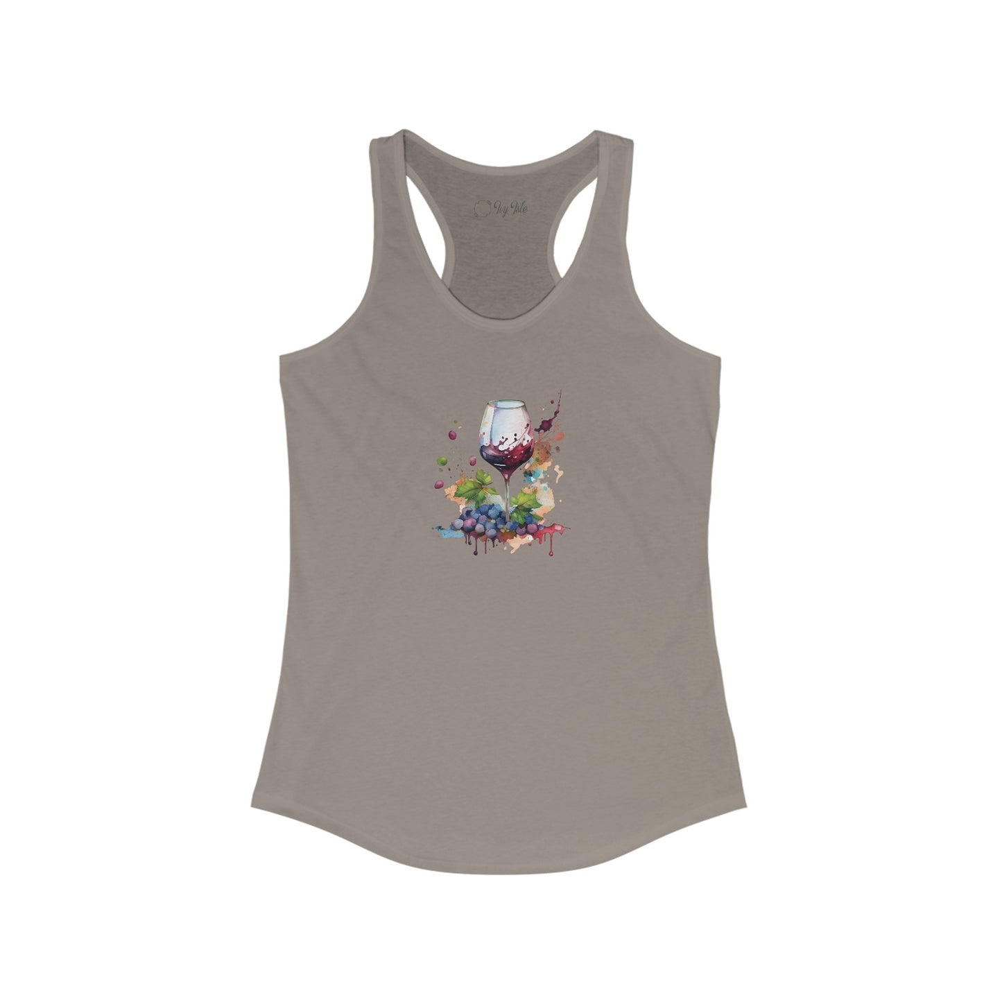 Watercolor Red Wine Racerback Tank