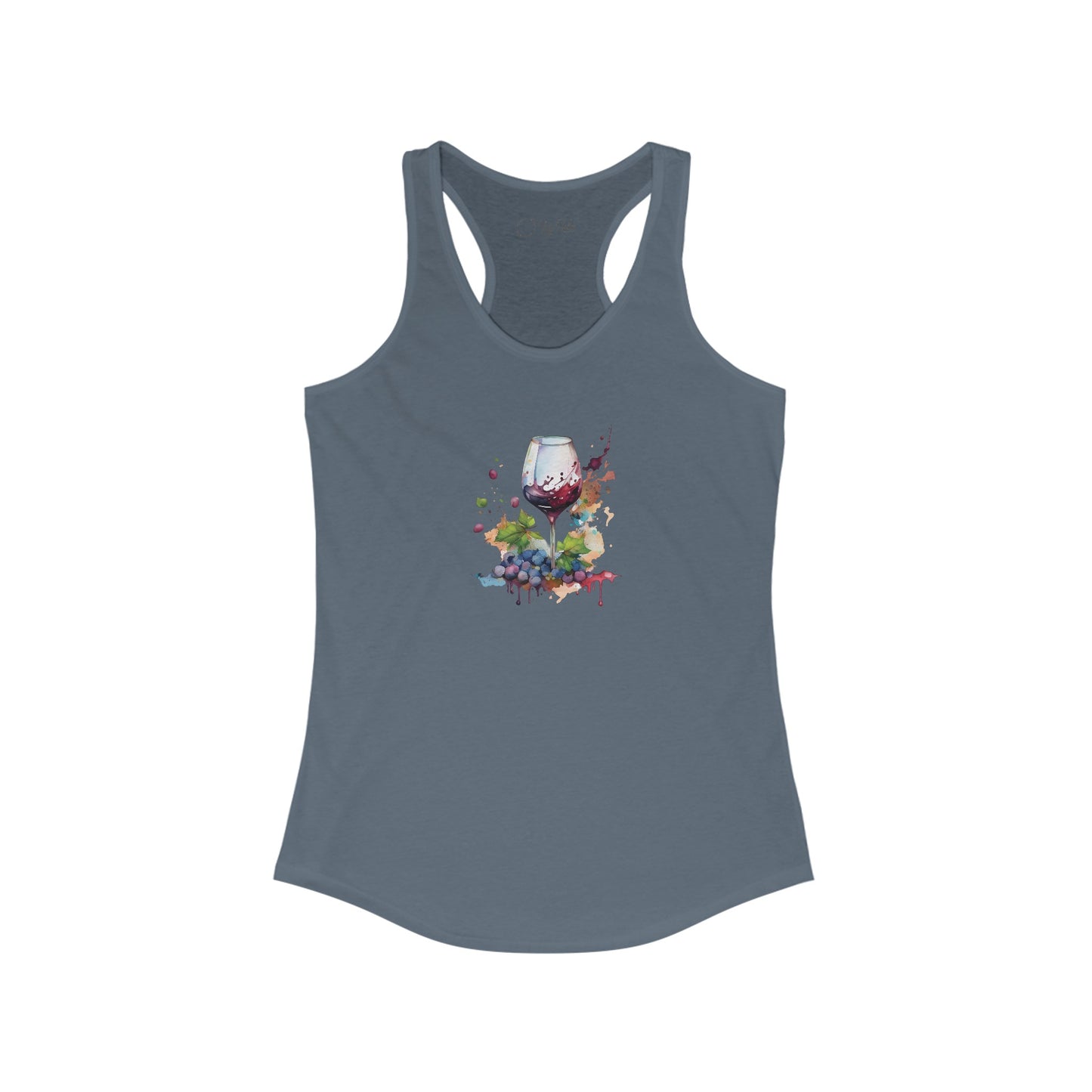Watercolor Red Wine Racerback Tank