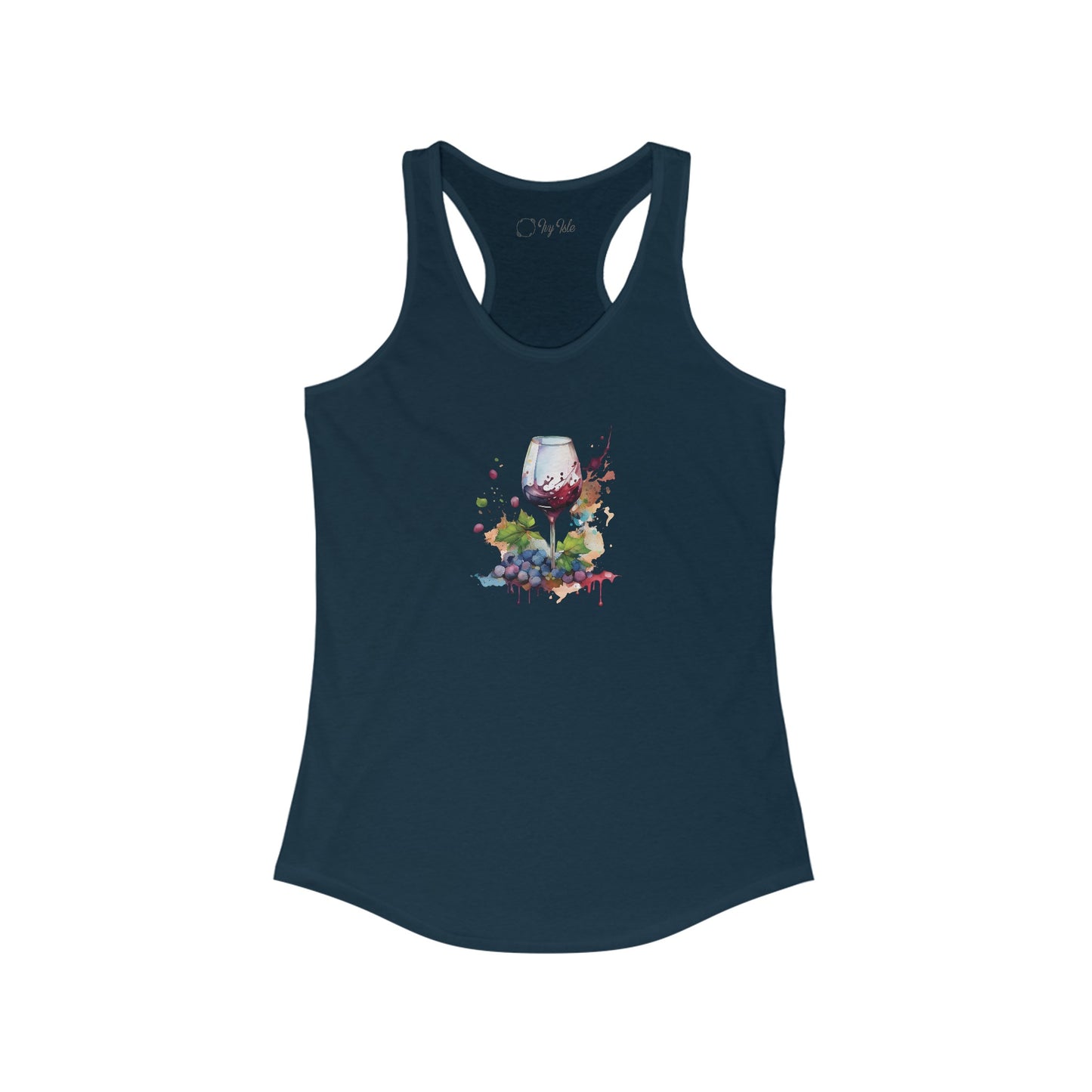 Watercolor Red Wine Racerback Tank