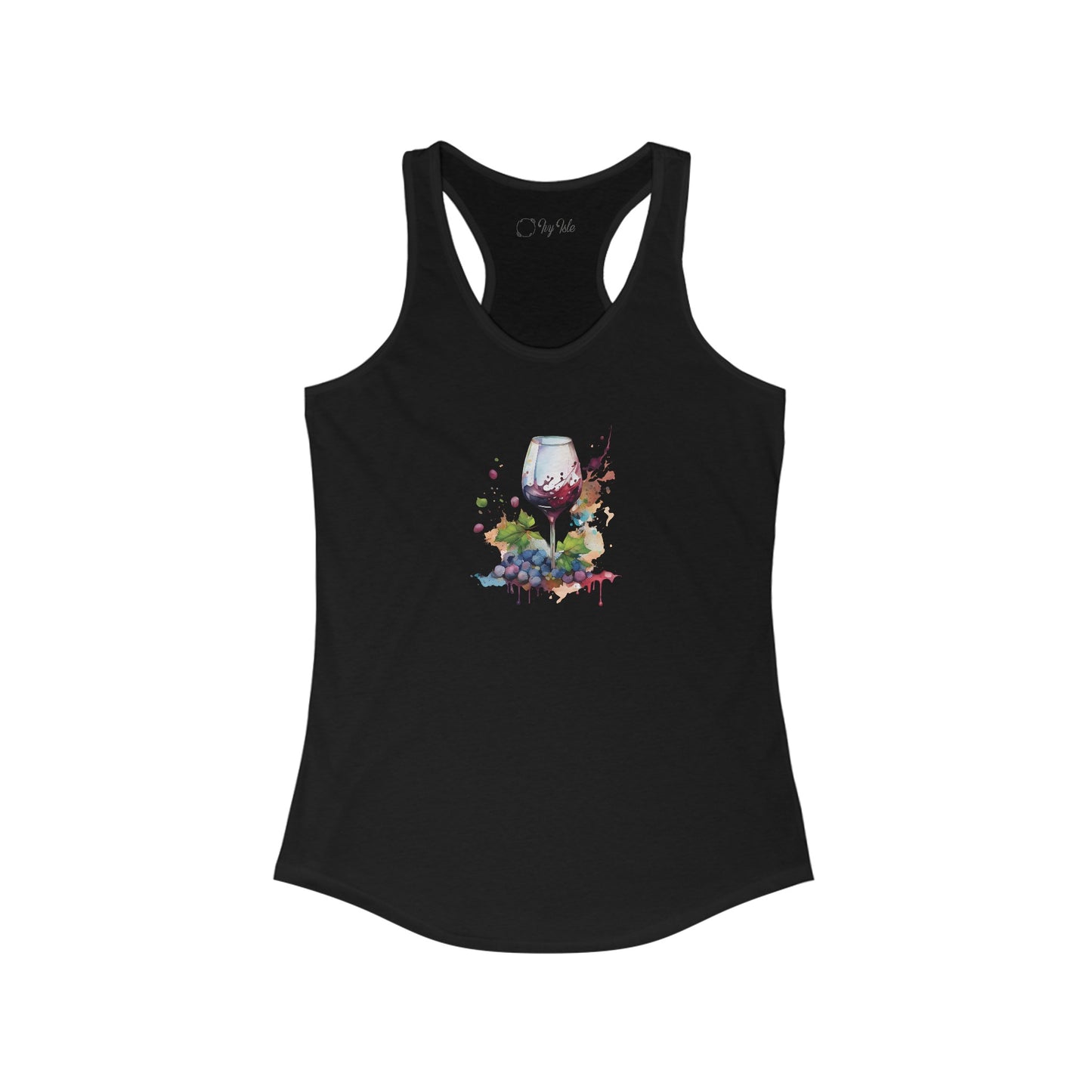 Watercolor Red Wine Racerback Tank