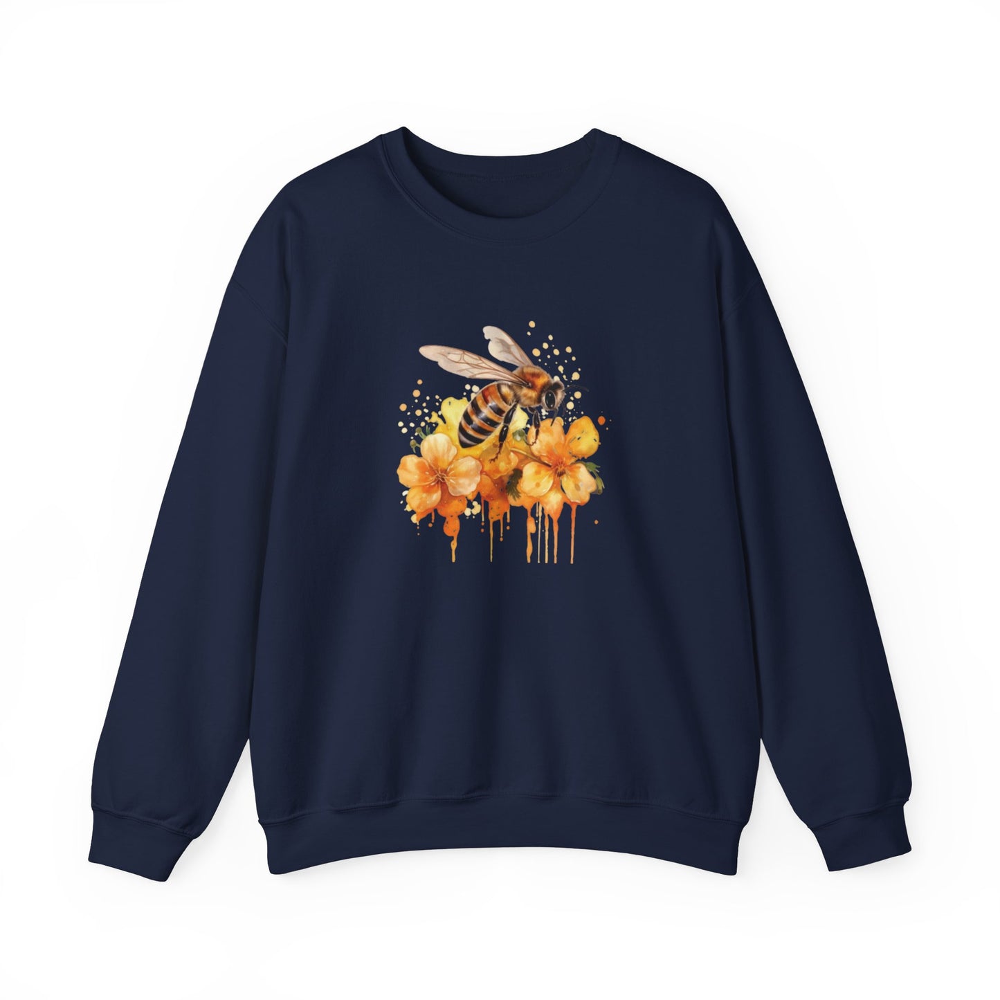 Watercolor Bee and Flowers Sweatshirt