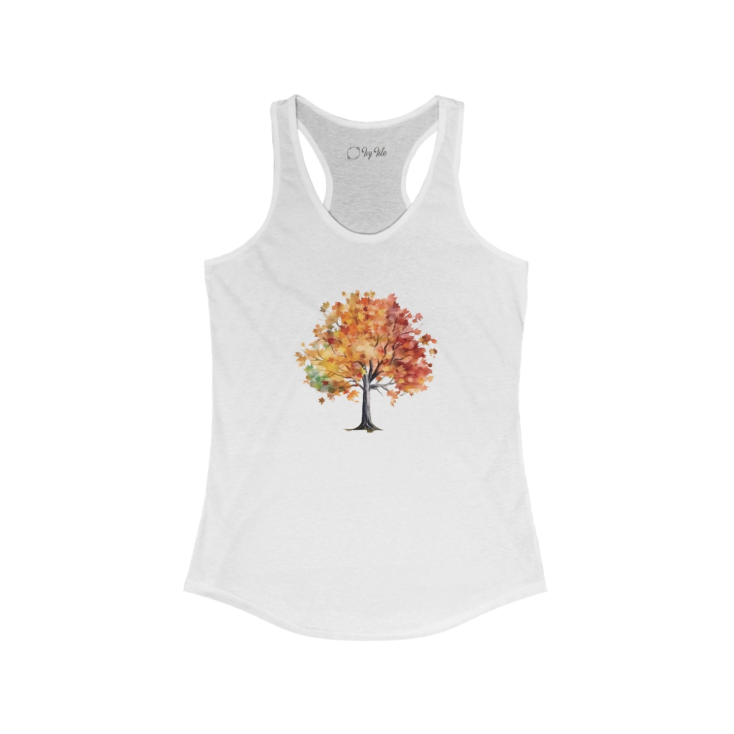 Watercolor Autumn Tree Racerback Tank