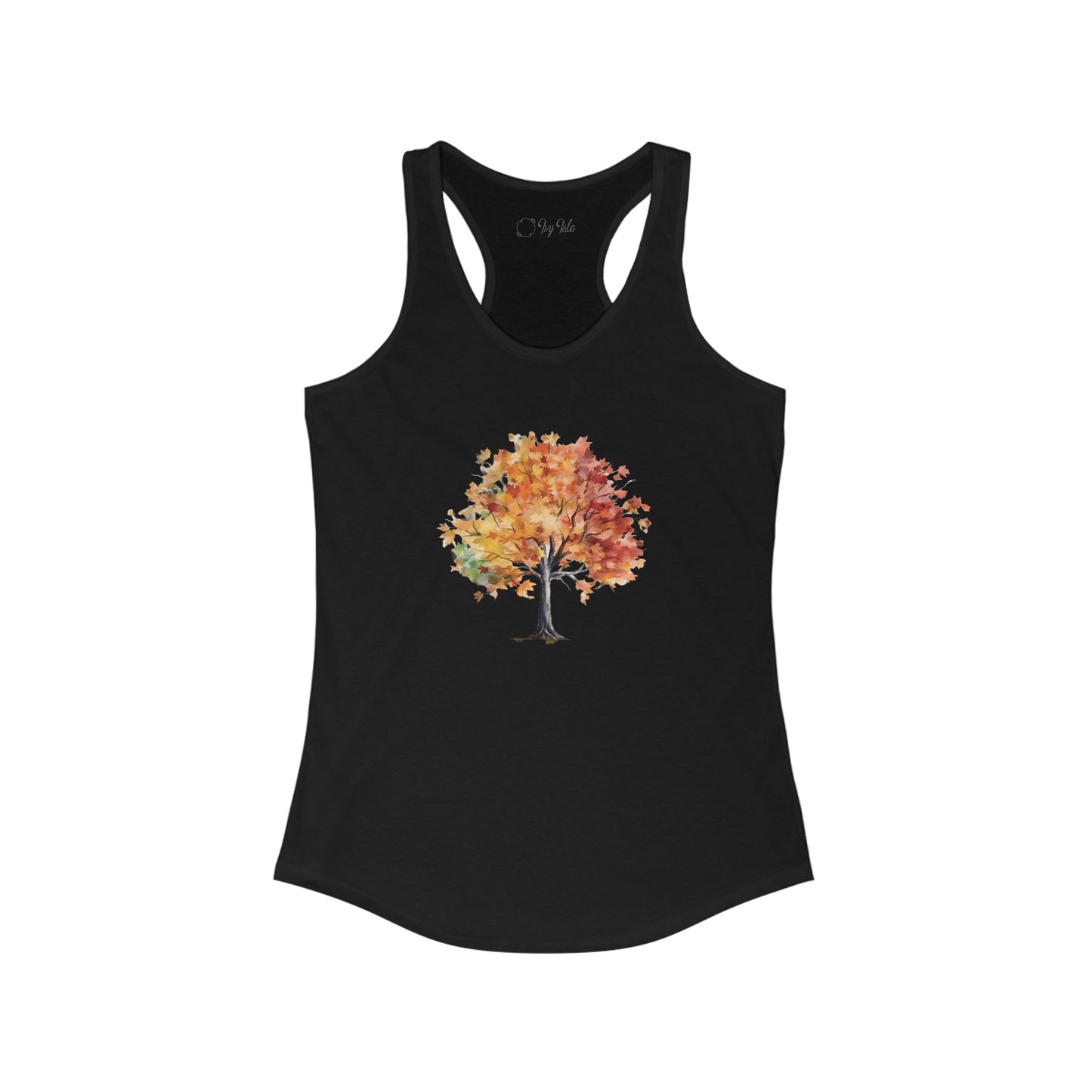 Watercolor Autumn Tree Racerback Tank