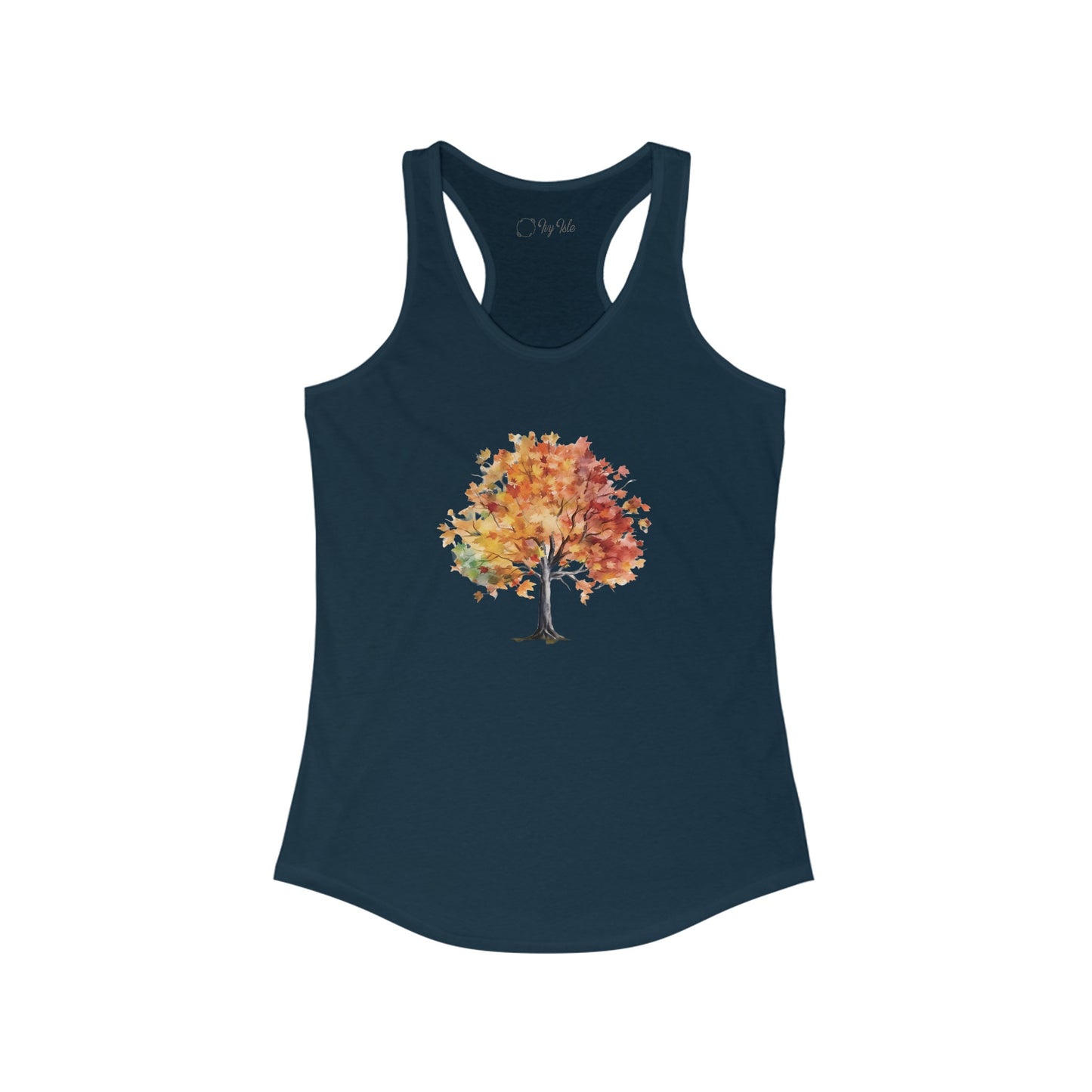 Watercolor Autumn Tree Racerback Tank