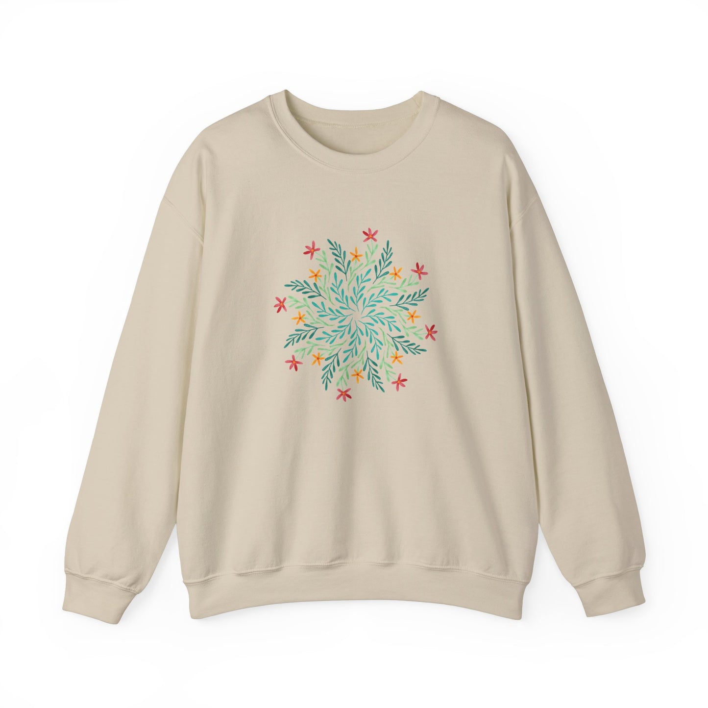 Leaf and Flowers Mandala Sweatshirt