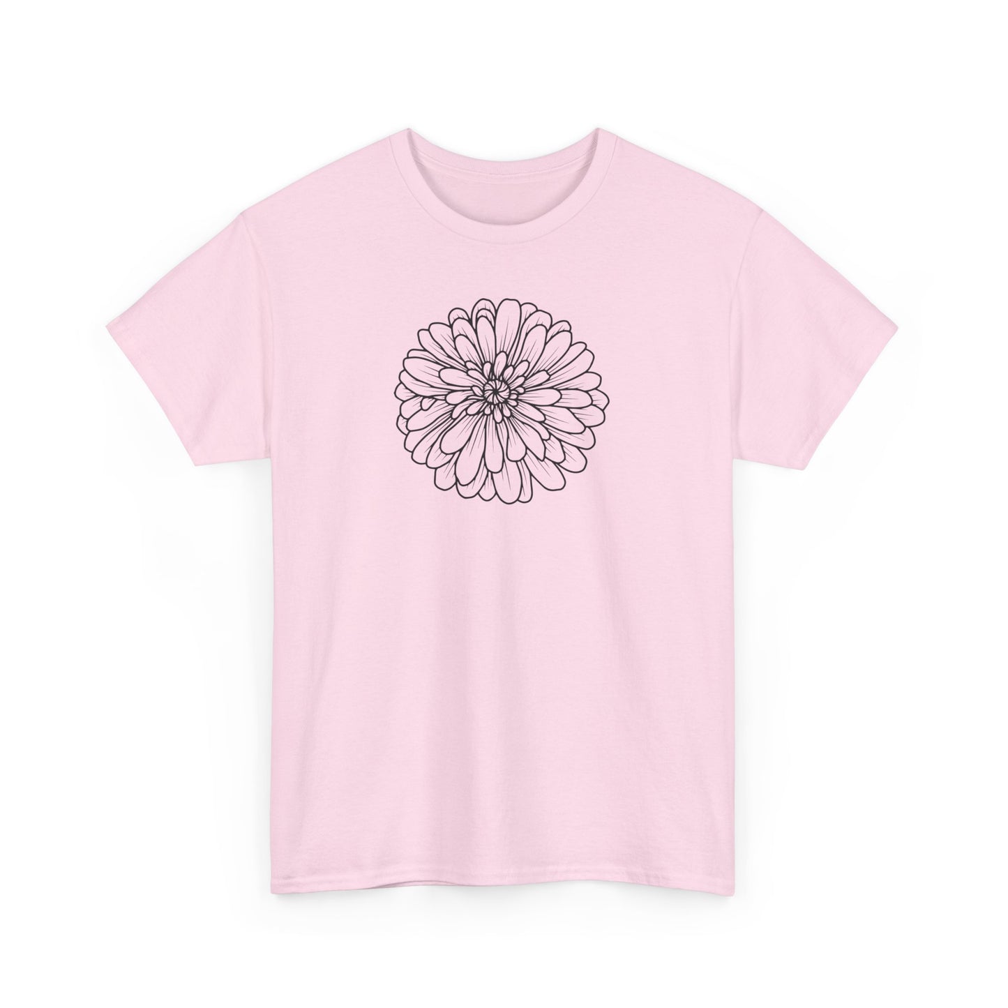 Flower Outline Short Sleeve Tee