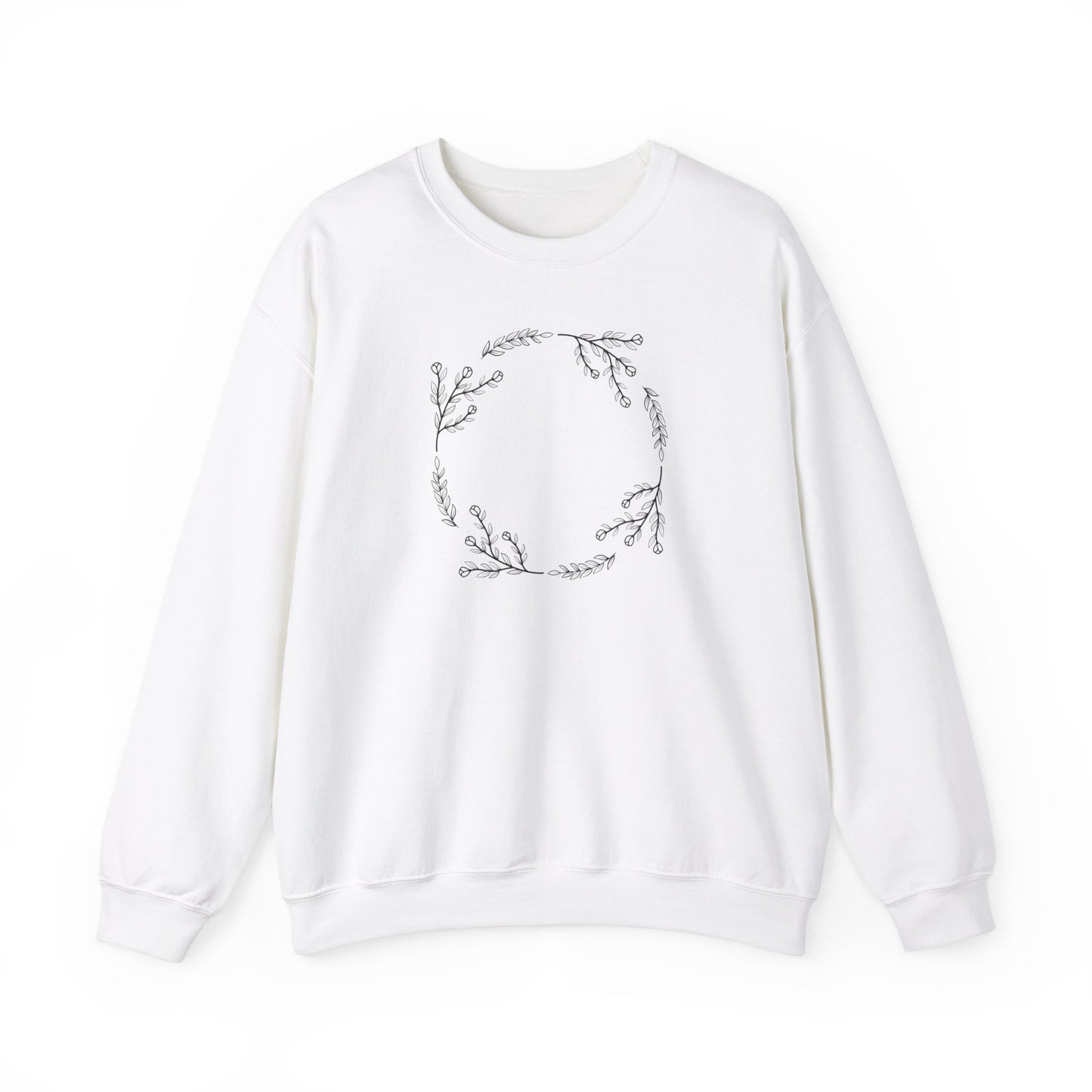 Flower and Leaf Circle Sweatshirt