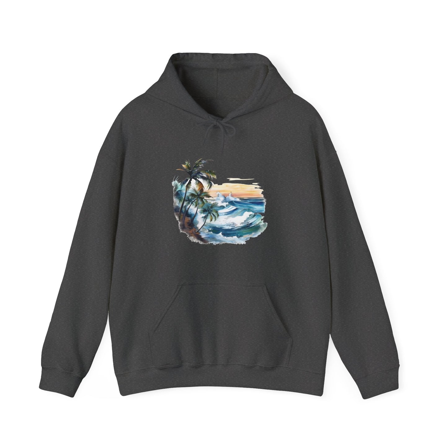 Watercolor Tropical Hooded Sweatshirt