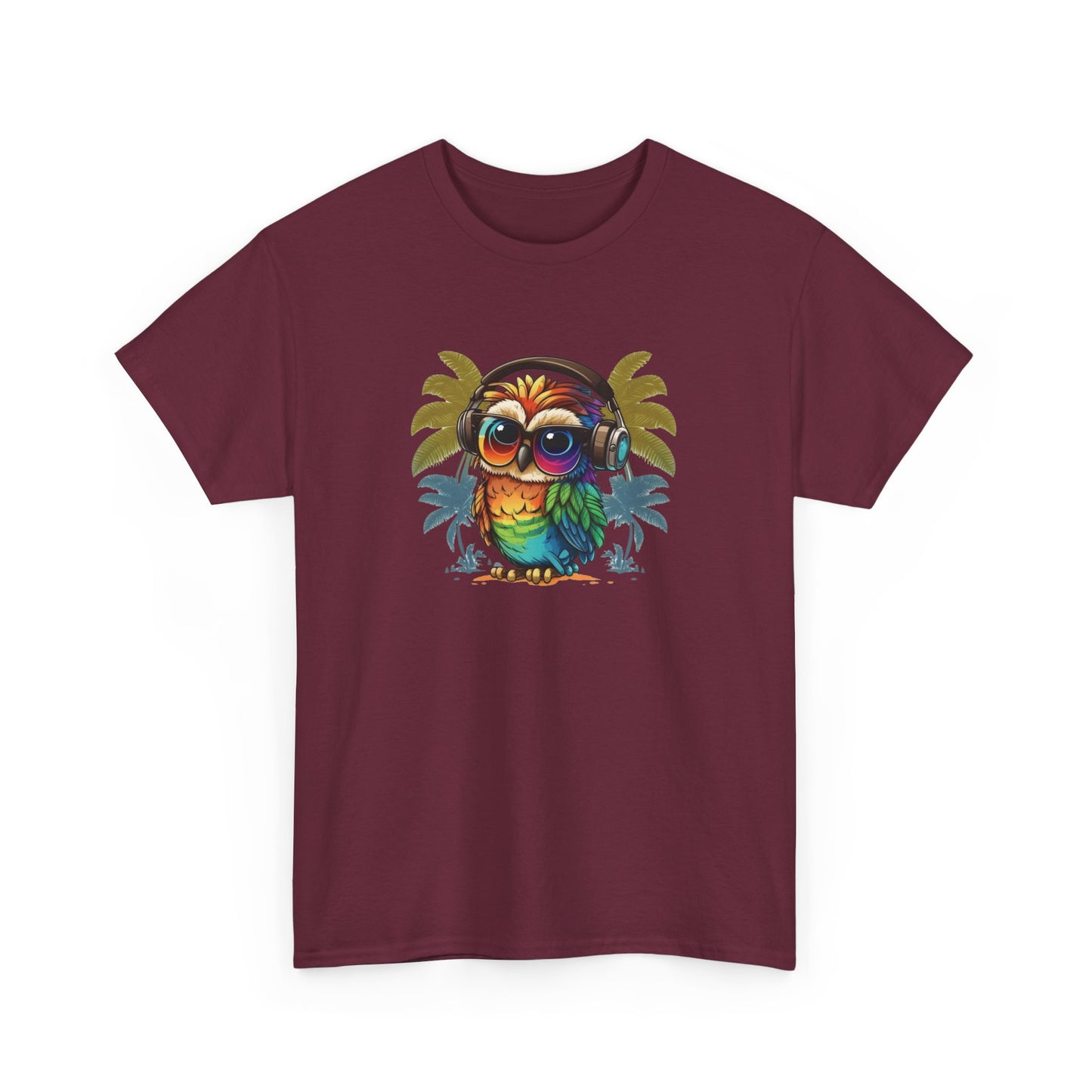 Owl with Headphones Short Sleeve Tee