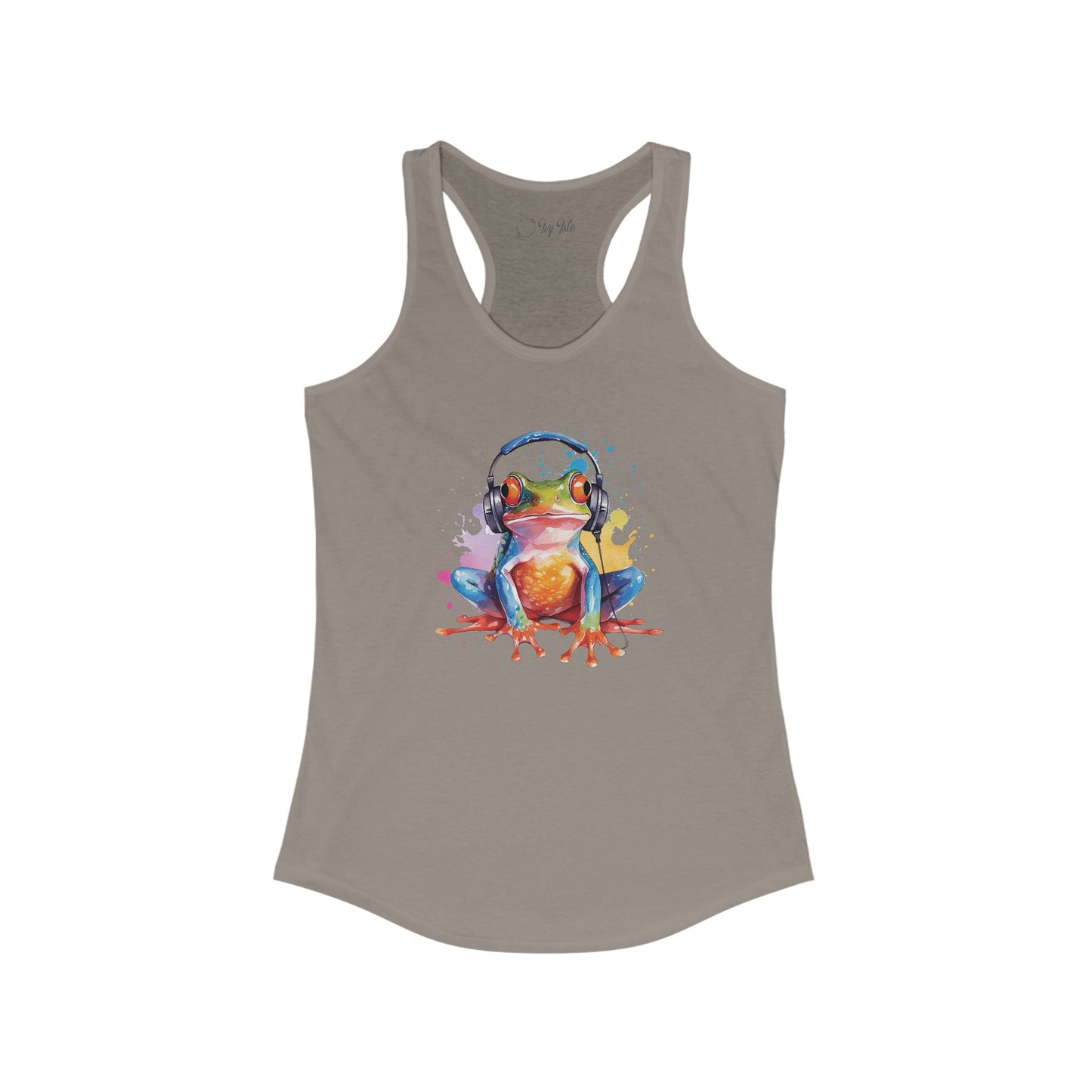 Frog with Headphones Racerback Tank