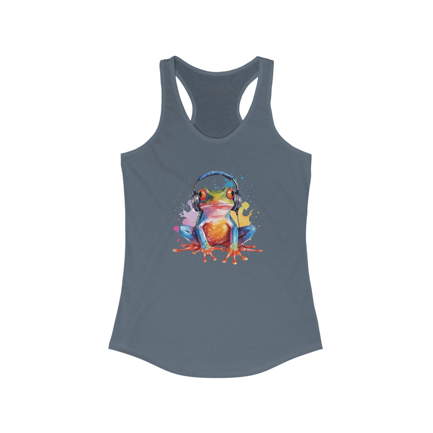 Frog with Headphones Racerback Tank