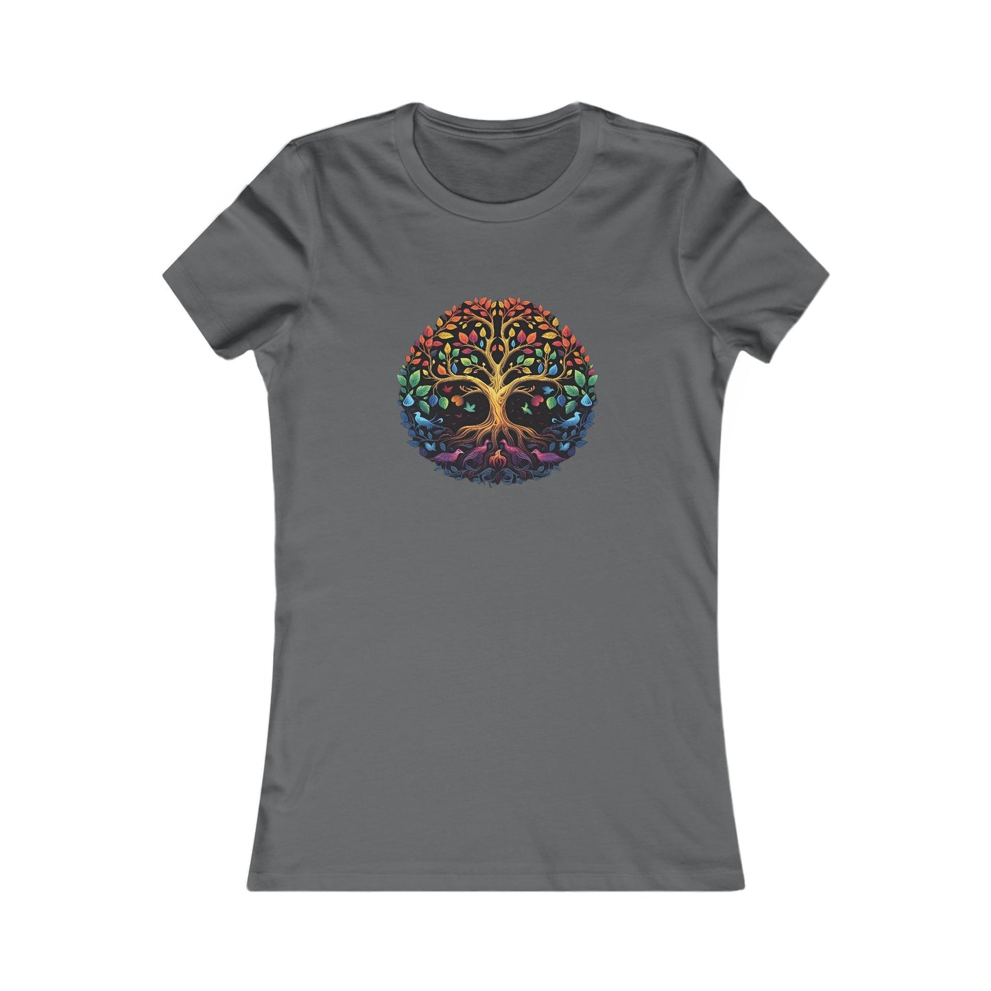 Colorful Tree of Life Fitted Tee