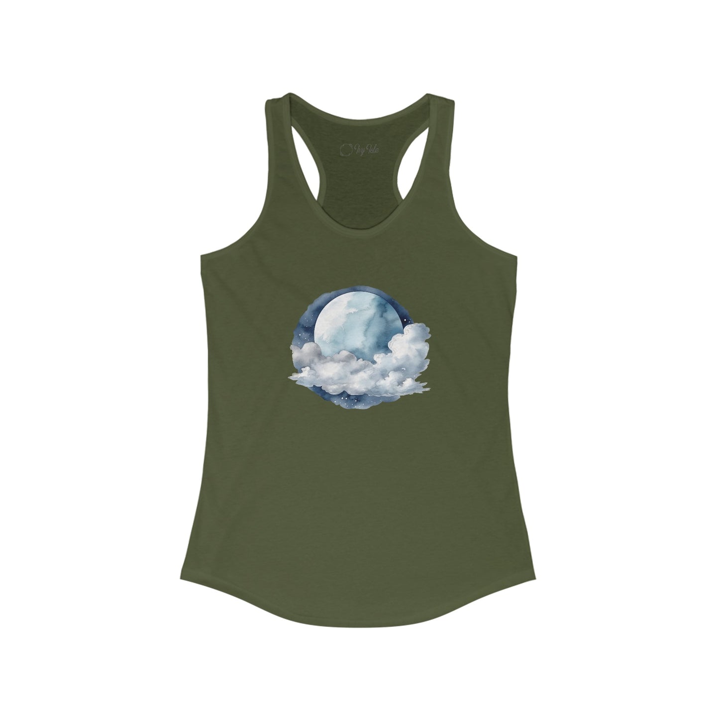 Moon and Clouds Racerback Tank