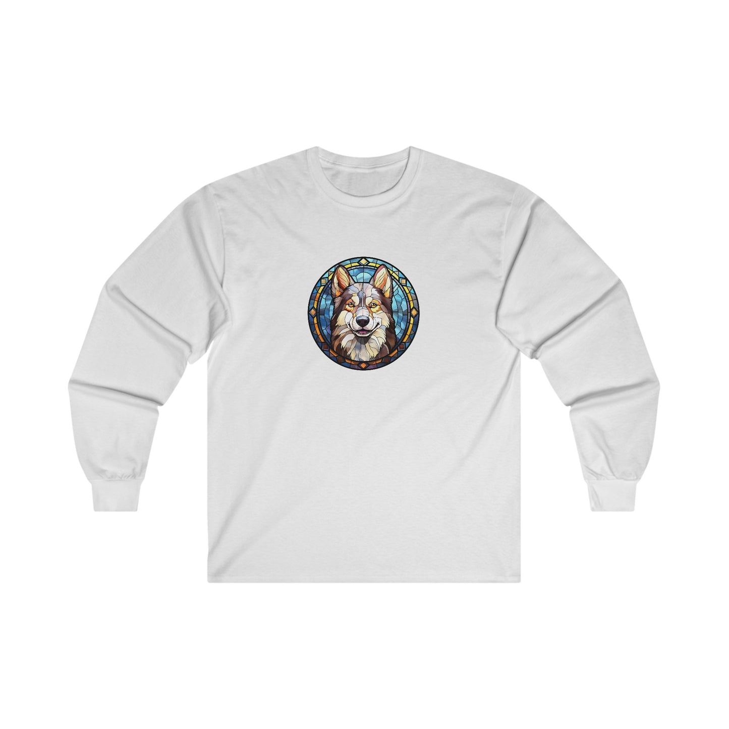 Stained Glass Husky Long Sleeve Tee