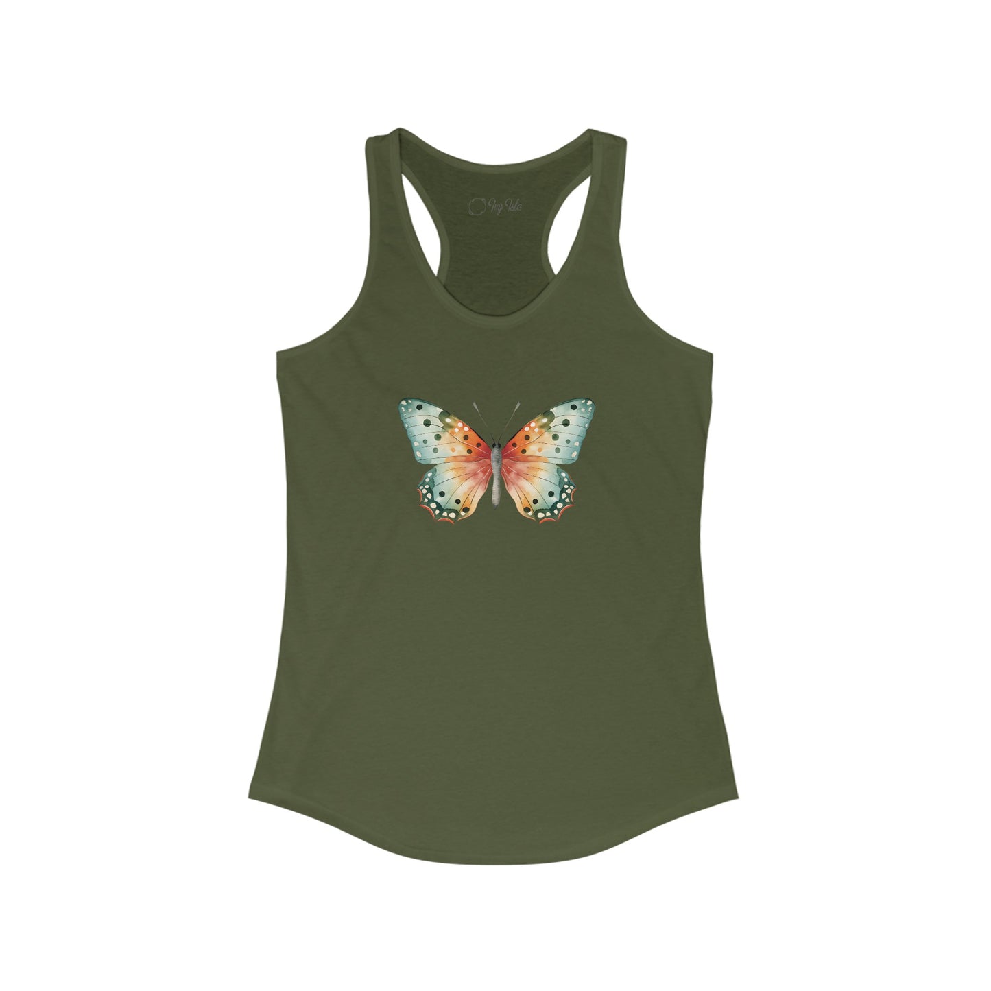 Watercolor Butterfly Racerback Tank