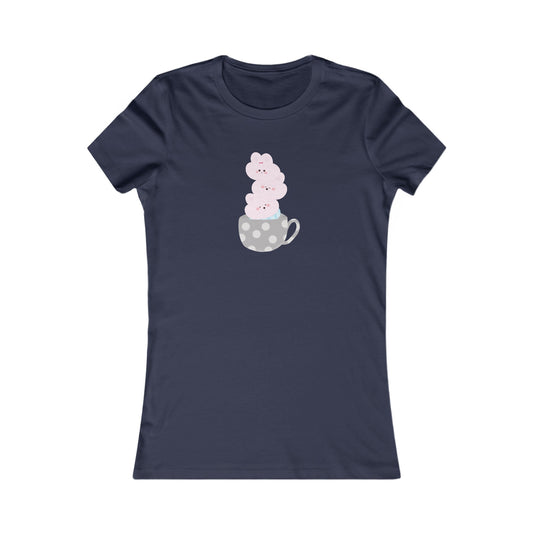 Cute Teacup Bunnies Fitted Tee